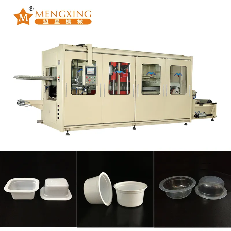 Food Grade Package Machine Plastic Pudding Cup Automatic Pressure Vacuum Forming Machine PP Yogurt Cup Plastic Processing Thermoforming Machine