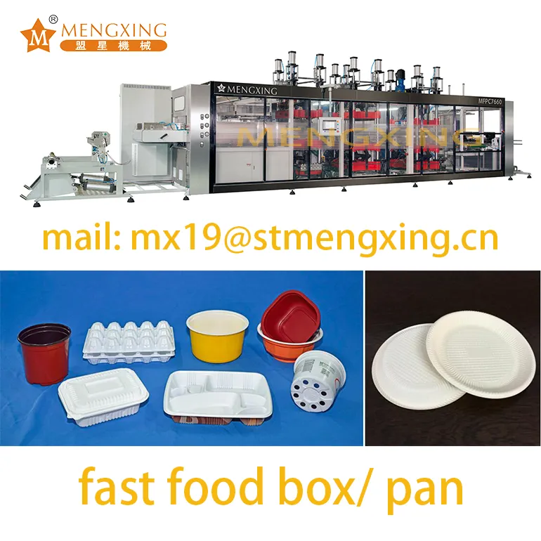 Plastic Plate Container Clamshell Package Thermoforming Forming Making Machine
