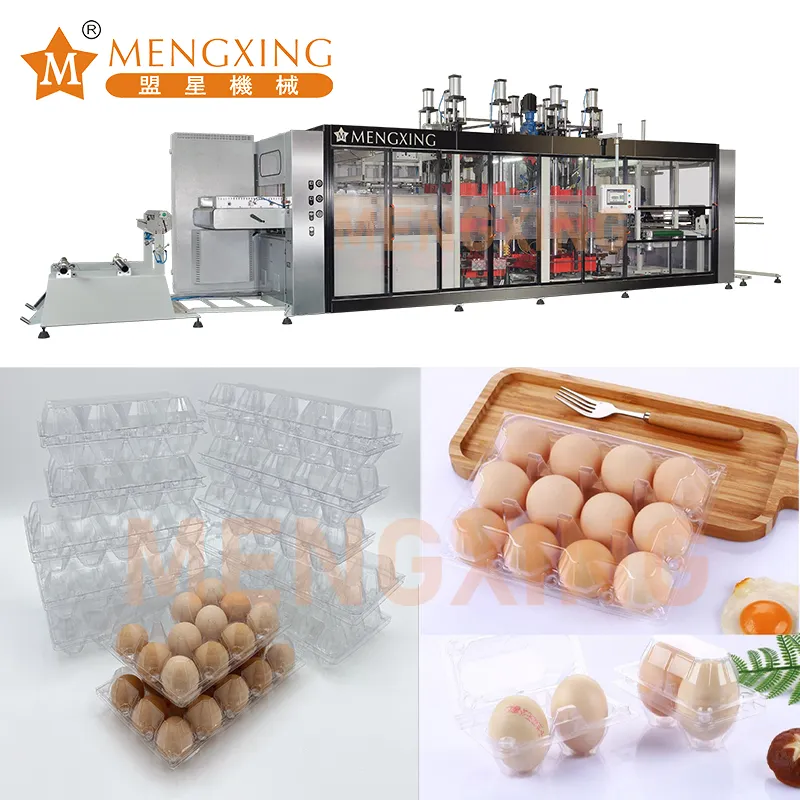 Egg Tray Forming 3 Station Vacuum Forming Machine Egg Box Plastic Package Machine Sheet Thermoforming Machine
