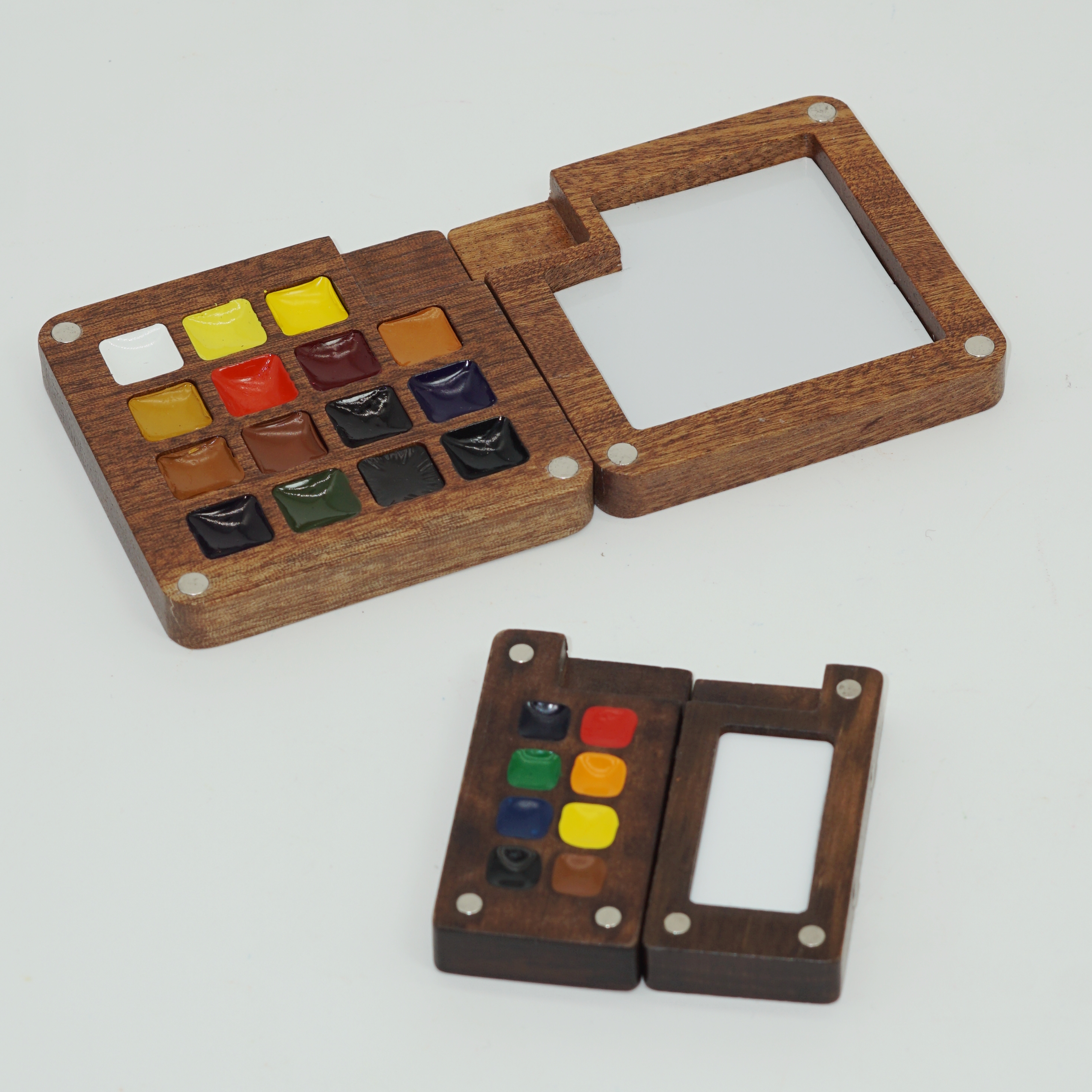 Högkvalitativ grossist anpassad mini trä akvarellpenna med färgpalett lätt att ta med för skissering 9