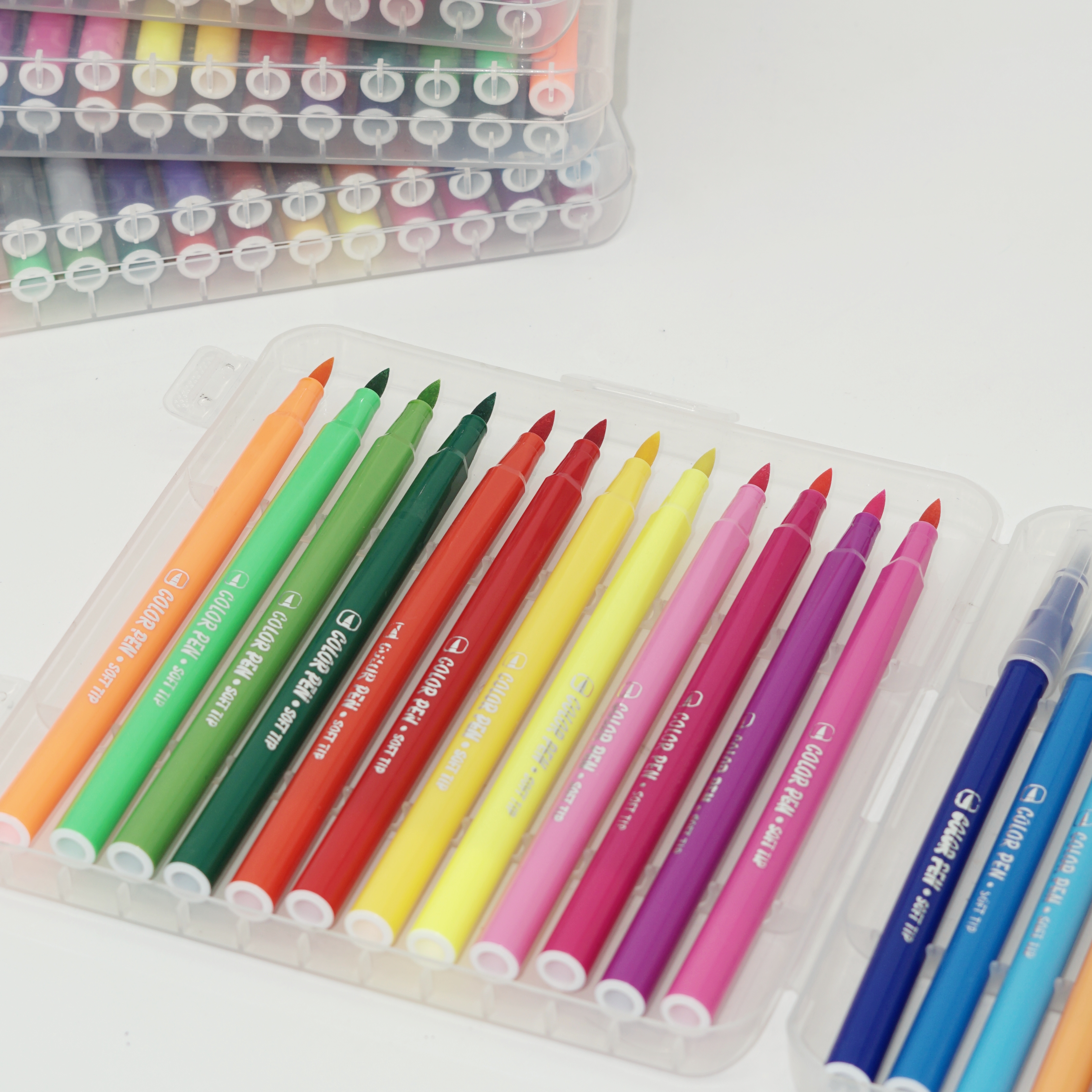 24 Colors Soft Brush Tip Washable Watercolor Pen Box Stationery Gift Set Wholesale Custom Supplier 3