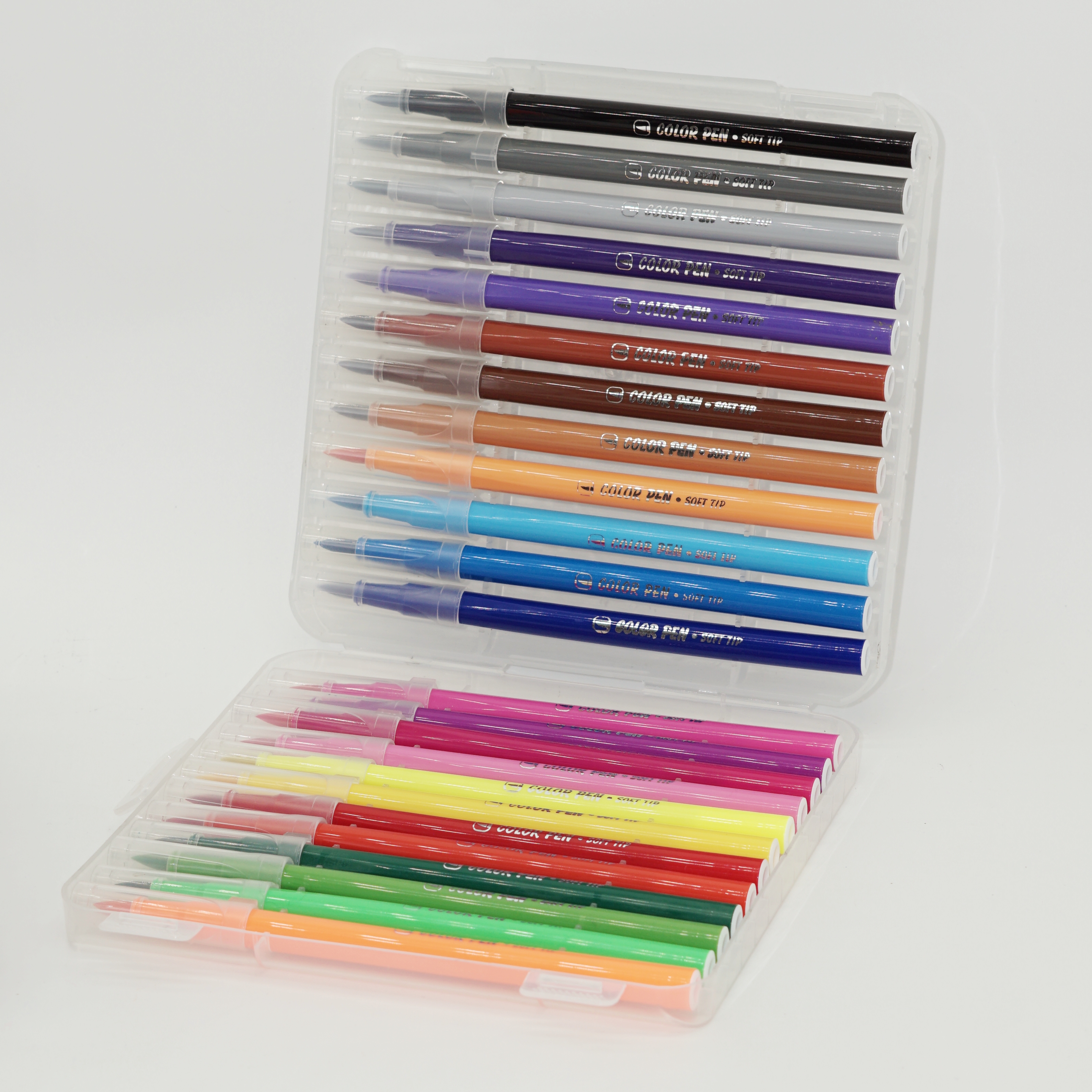 24 Colors Soft Brush Tip Washable Watercolor Pen Box Stationery Gift Set Wholesale Custom Supplier 9