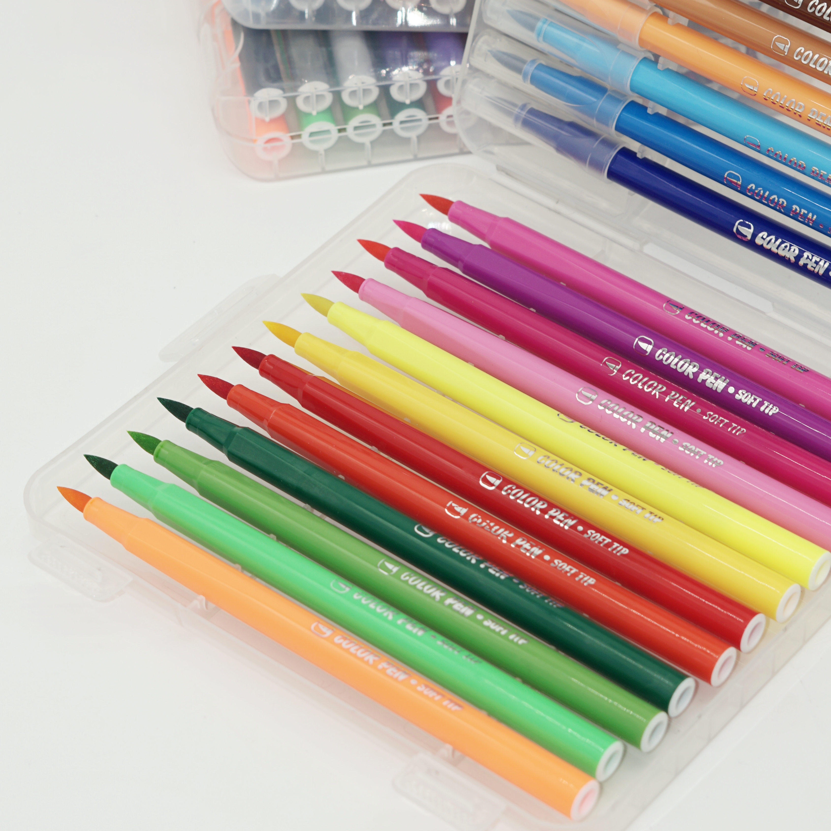24 Colors Soft Brush Tip Washable Watercolor Pen Box Stationery Gift Set Wholesale Custom Supplier 6