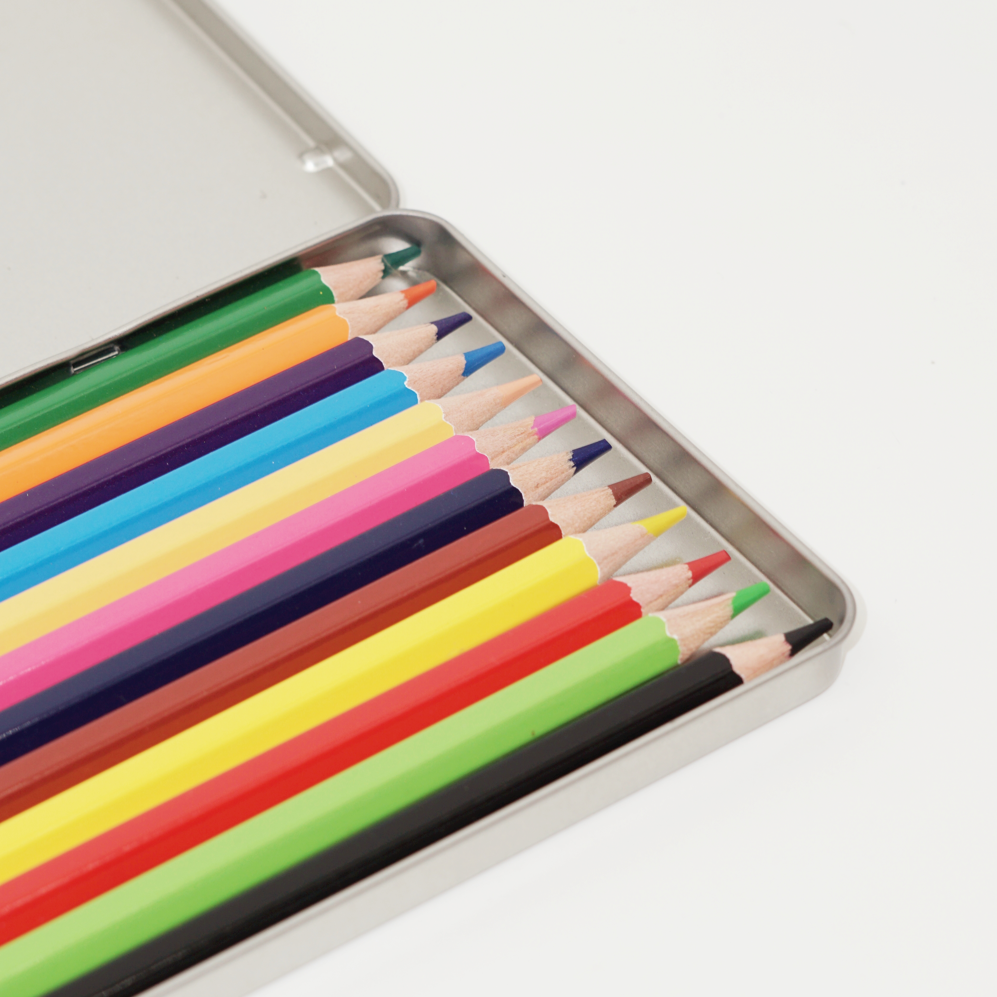 High Quality 12 Colors Colored Pencil Metal Box Stationery Gift Set Supplier Wholesale Custom Logo 4