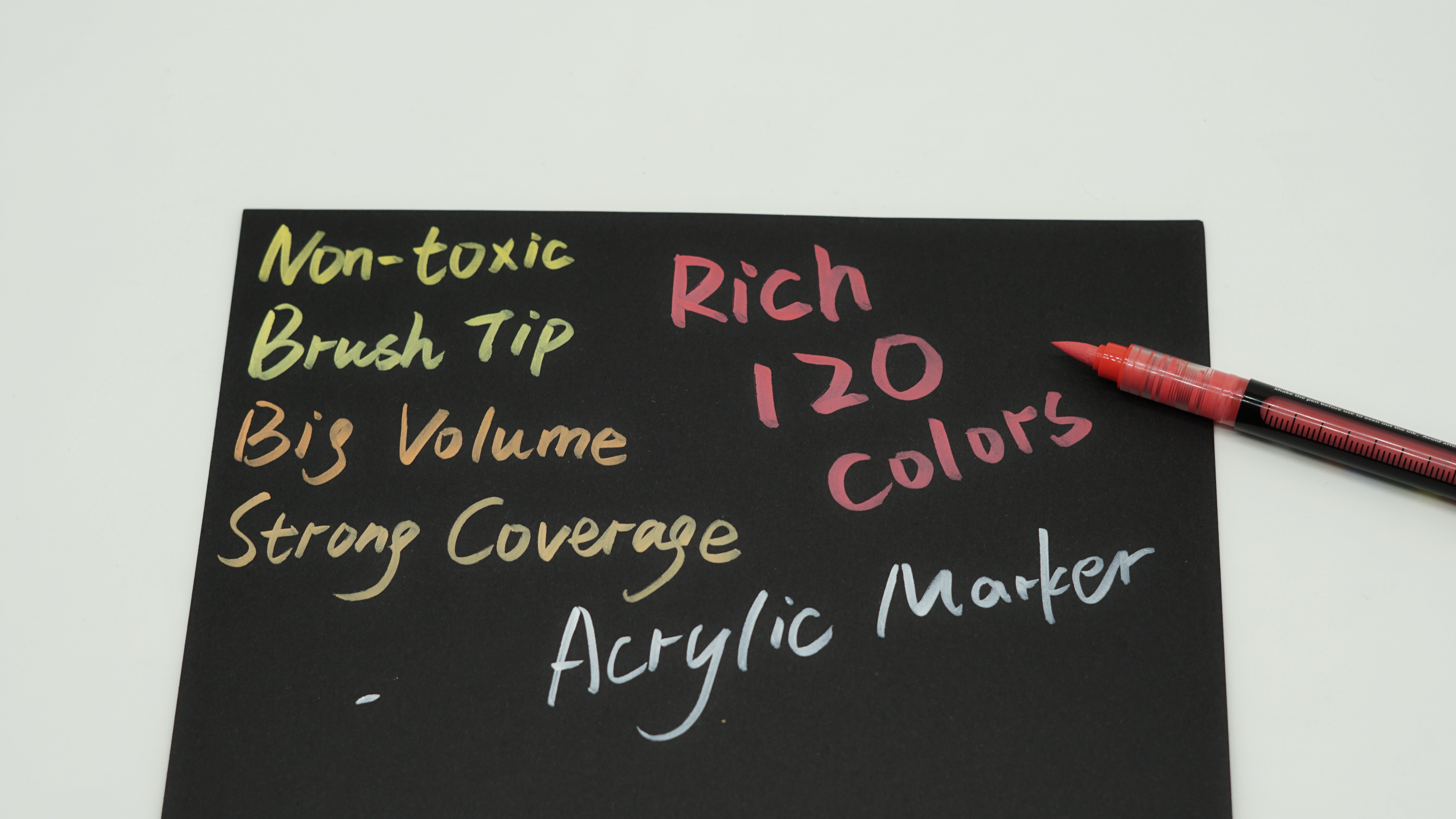 Professional 120 Colors Straight Liquid Marker Soft Brush Head Drawing Coloring Art New Acrylic Marker Factory 6