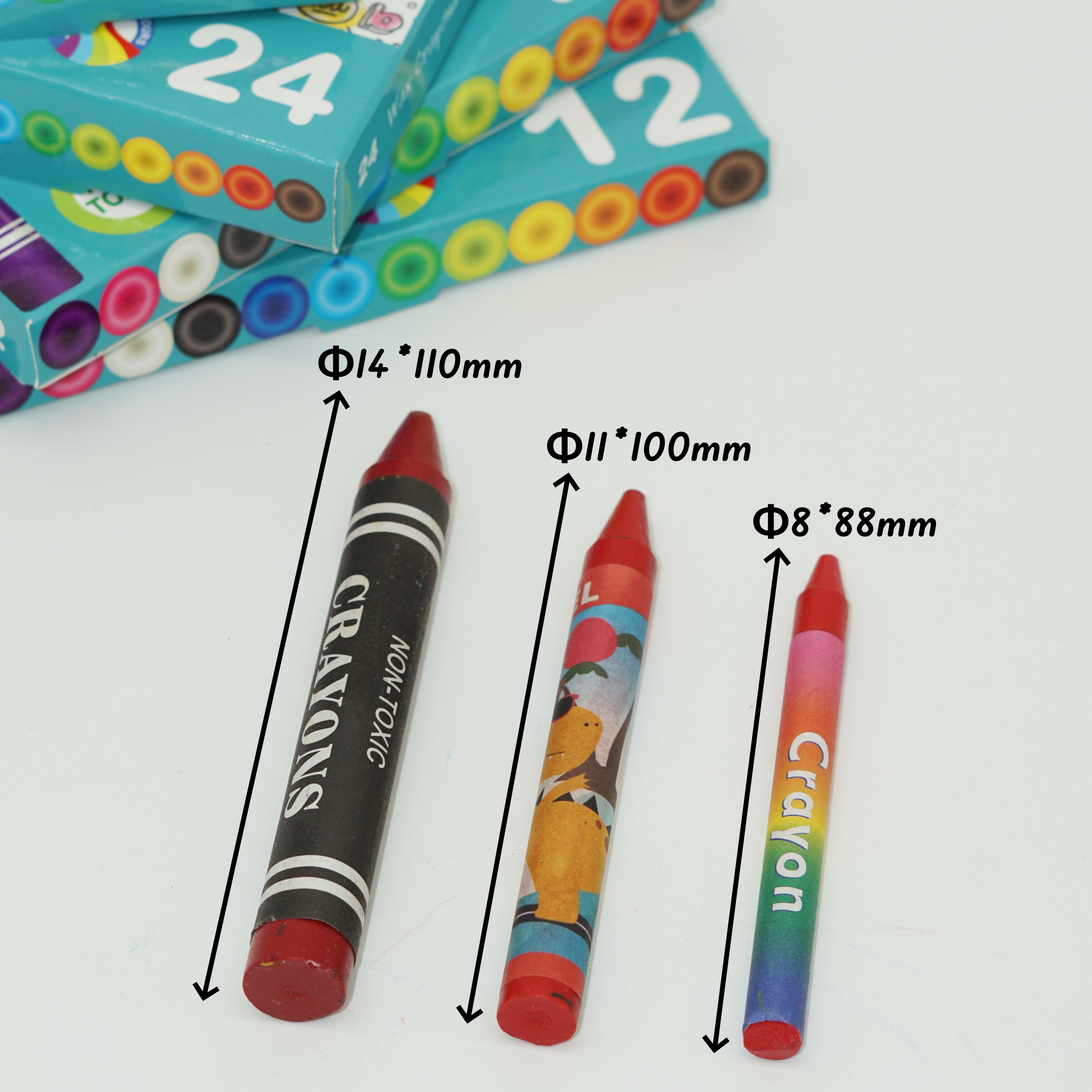 Market High Quality 6/12/24/36 Colors Jumbo Wax Crayon Manufacturer for Wholesale Customization 5