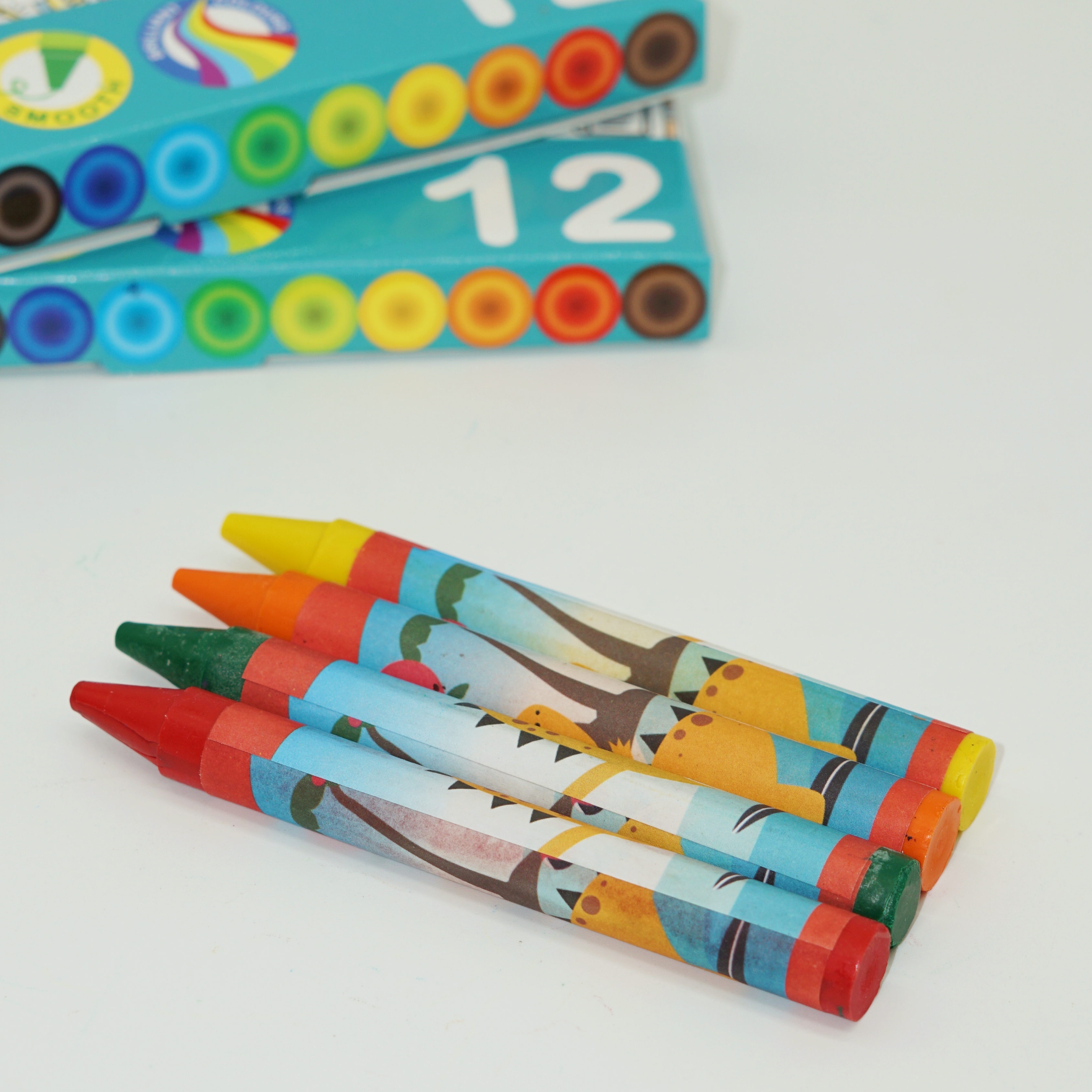 Market High Quality 6/12/24/36 Colors Wax Crayon Non Toxic for Children Manufacturer for Wholesale Customization 3