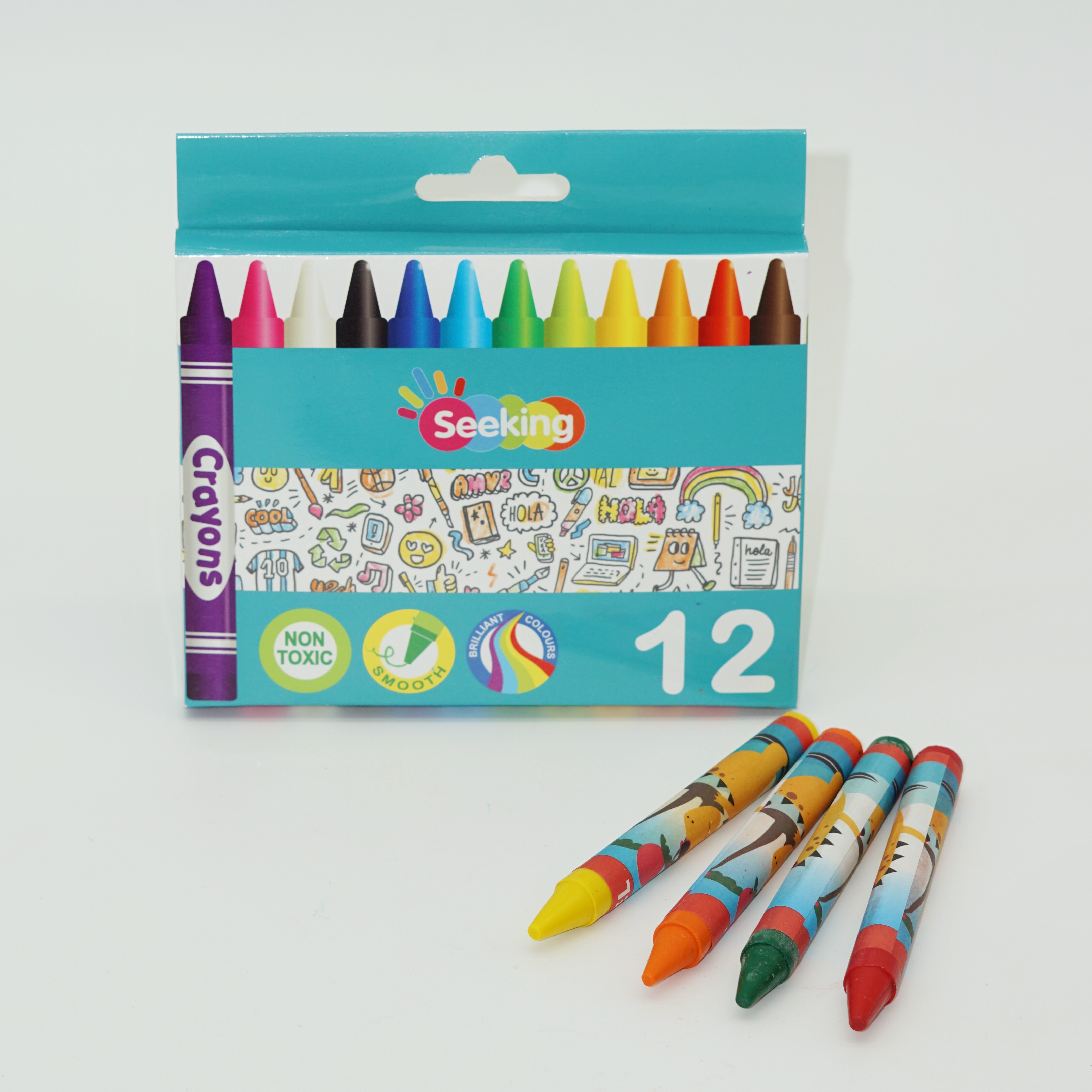 Market High Quality 6/12/24/36 Colors Wax Crayon Non Toxic for Children Manufacturer for Wholesale Customization 2