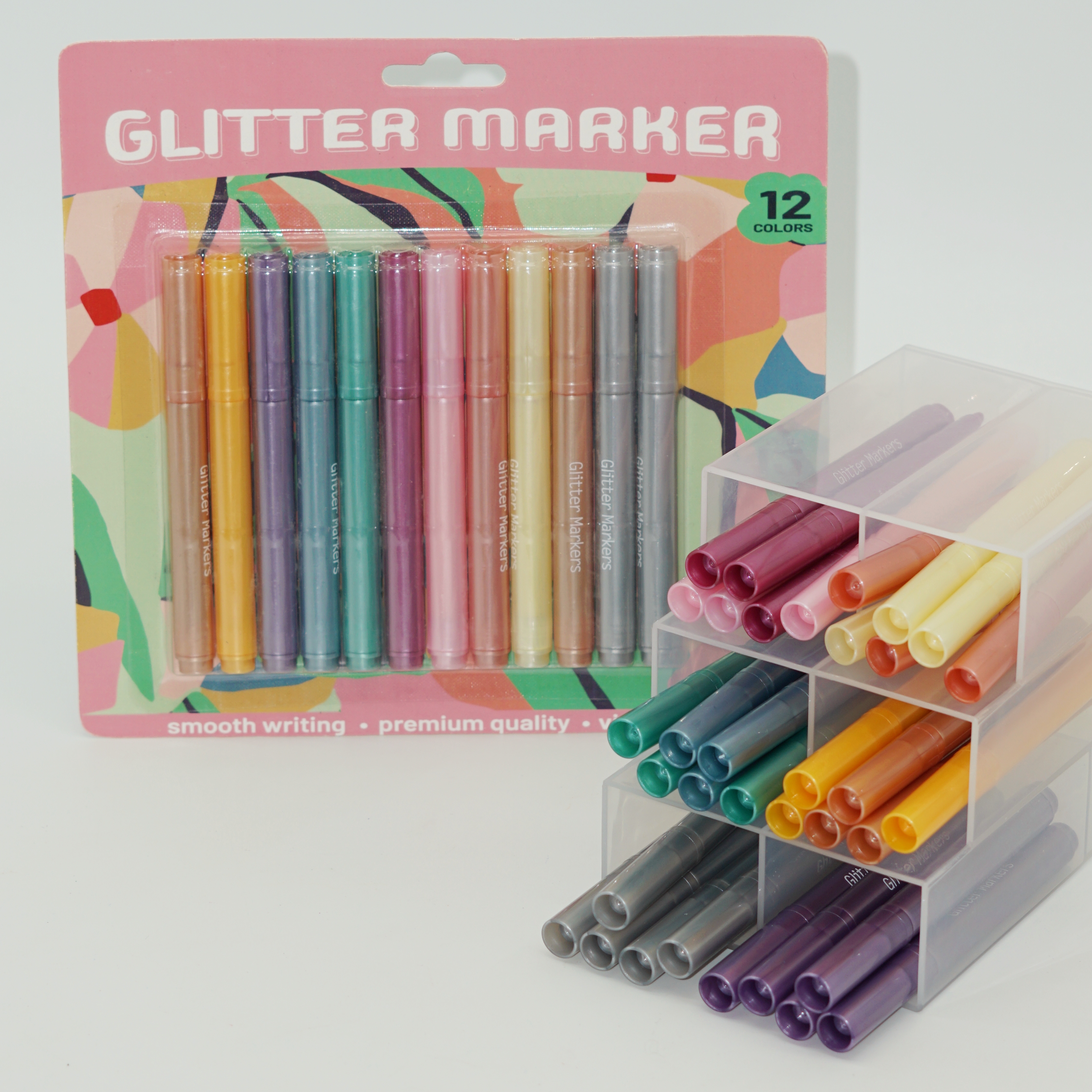 12 Colors Glitter Marker Wholesale Customization Manufacturer 7