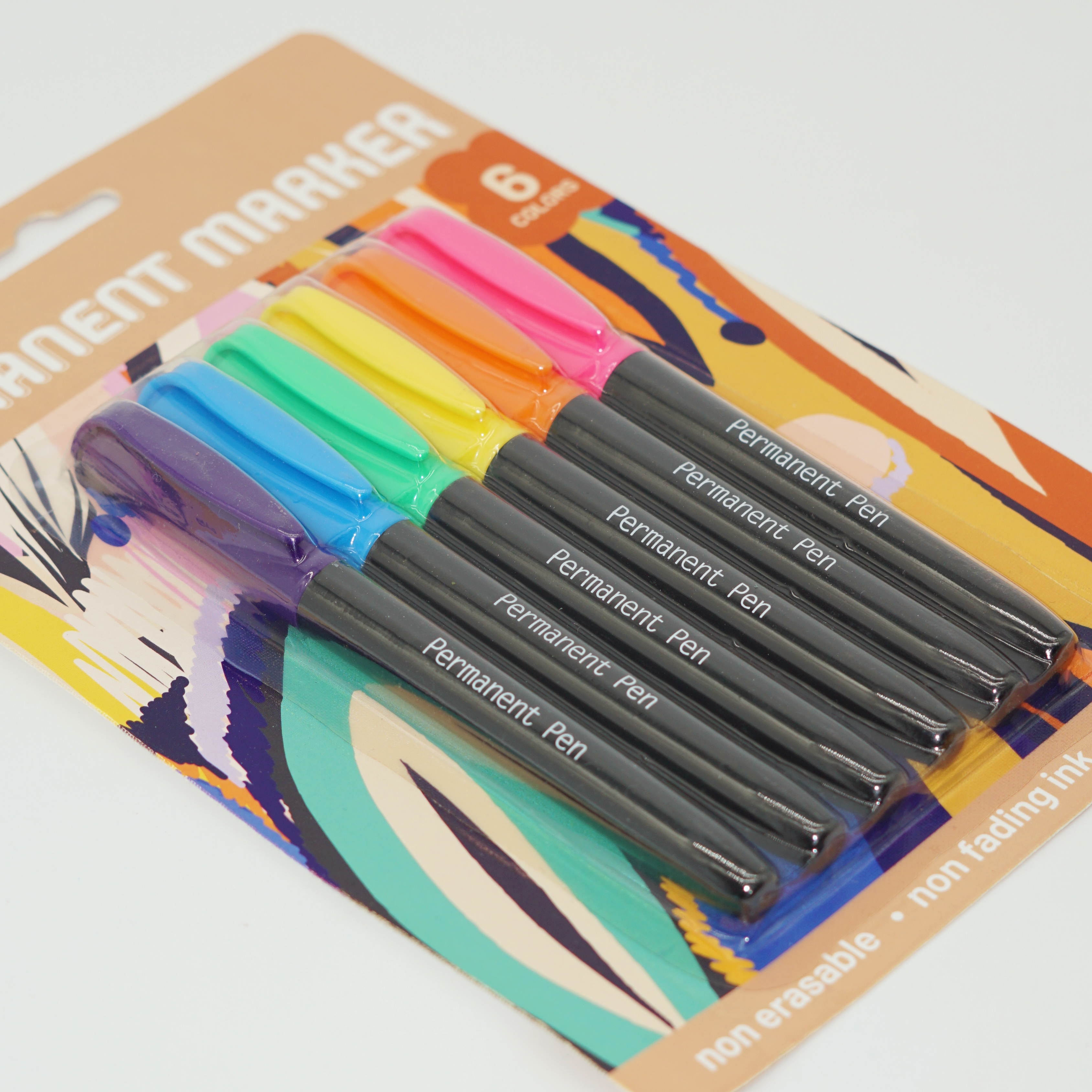 6 Colors Permanent Marker Pen with Clip Set Wholesale Customization Factory 4