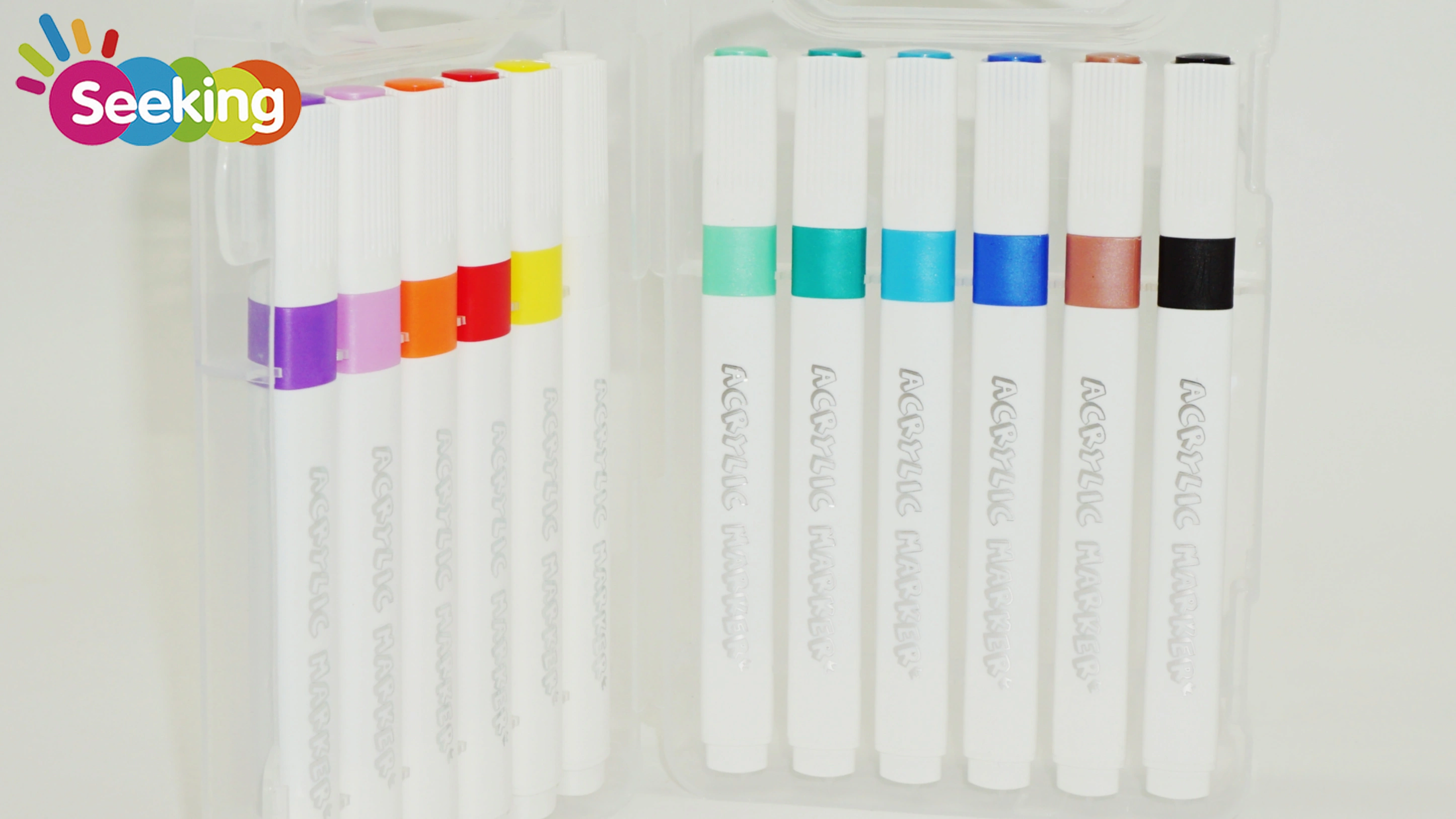 Låg MOQ Partihandel Anpassad 12 Färger Akryl Marker Set Stationery Art Leverantör Tillverkare 1