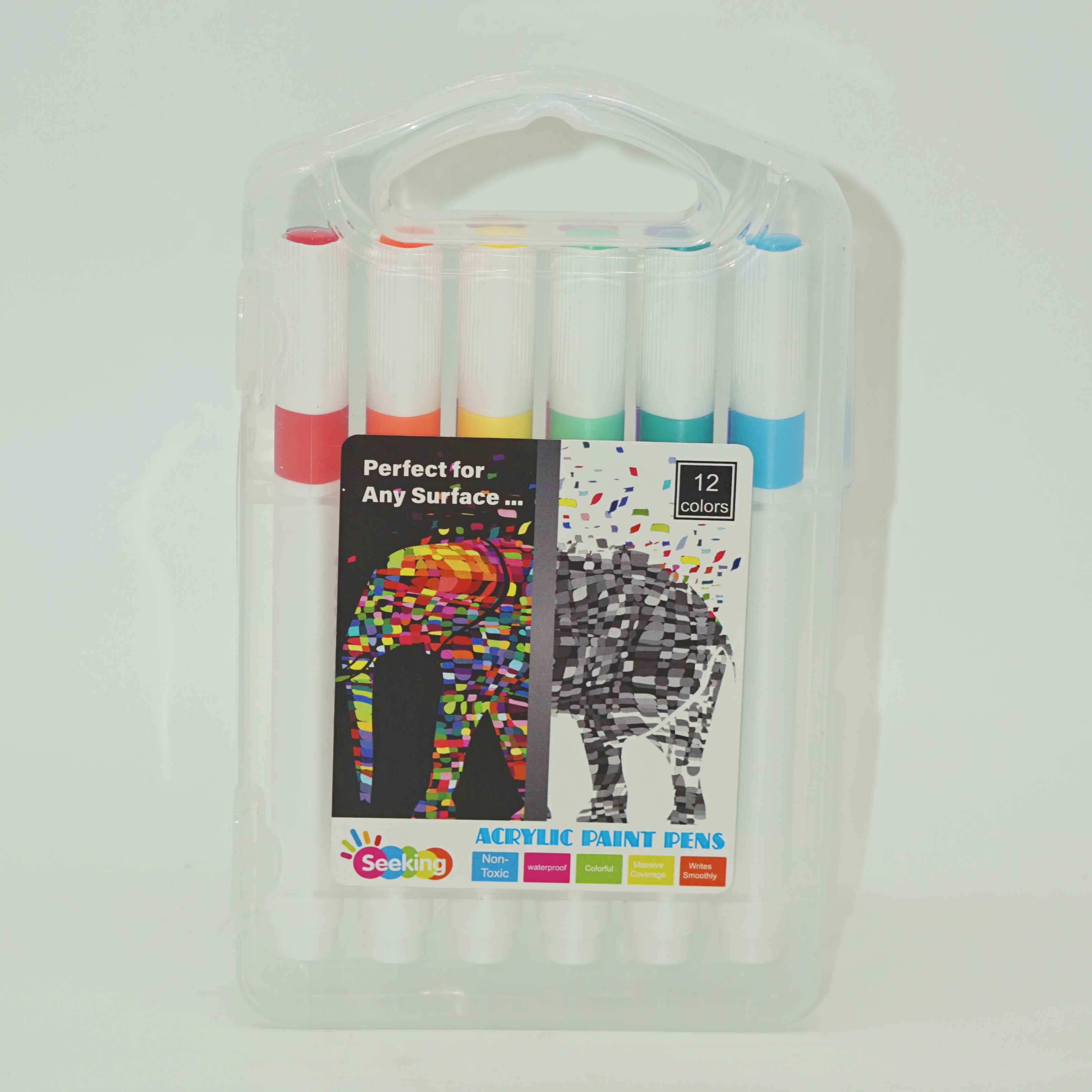 Low MOQ Wholesale Custom 12 Colors Acrylic Marker Set Stationery Art Supplier Manufacturer 2