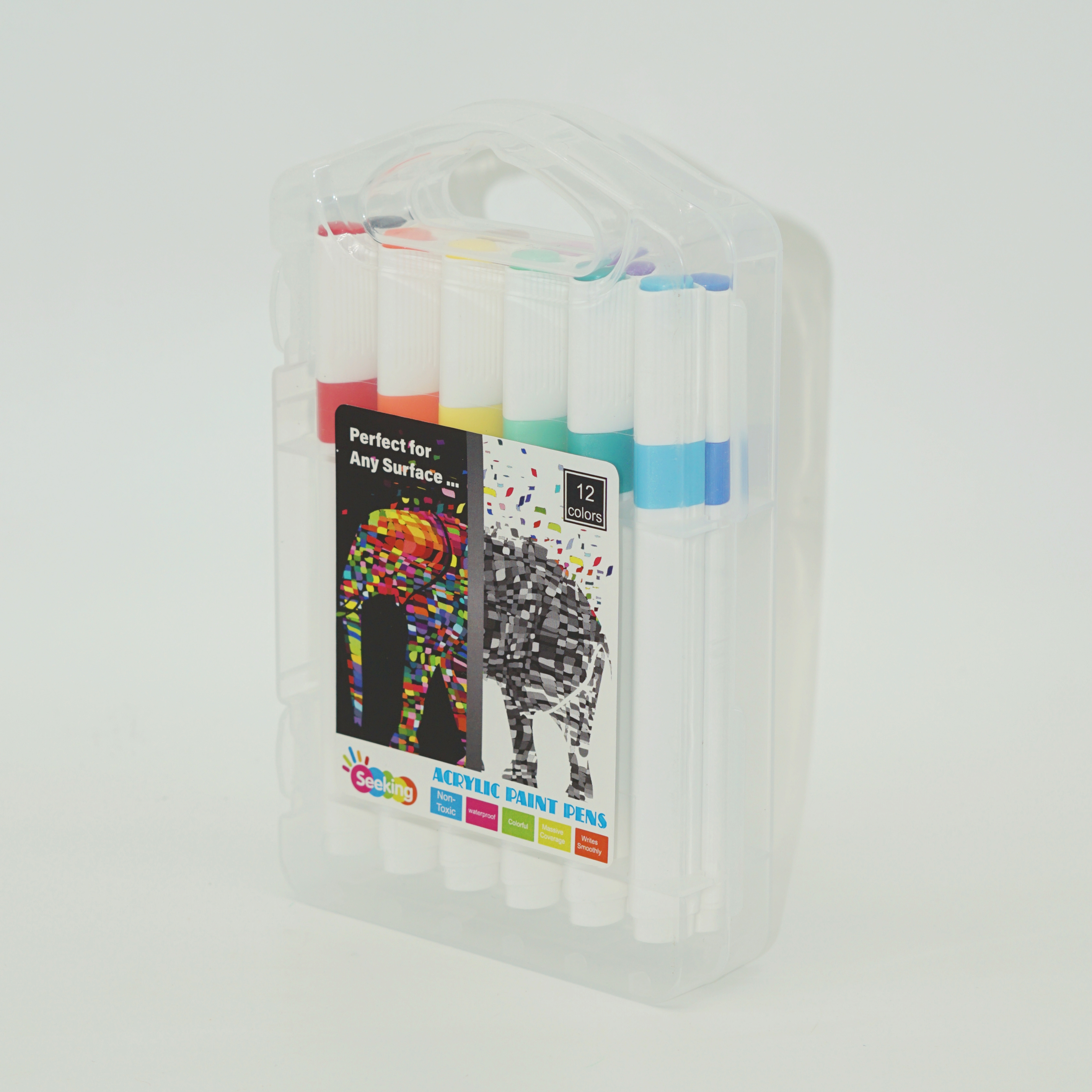 Low MOQ Wholesale Custom 12 Colors Acrylic Marker Set Stationery Art Supplier Manufacturer 4