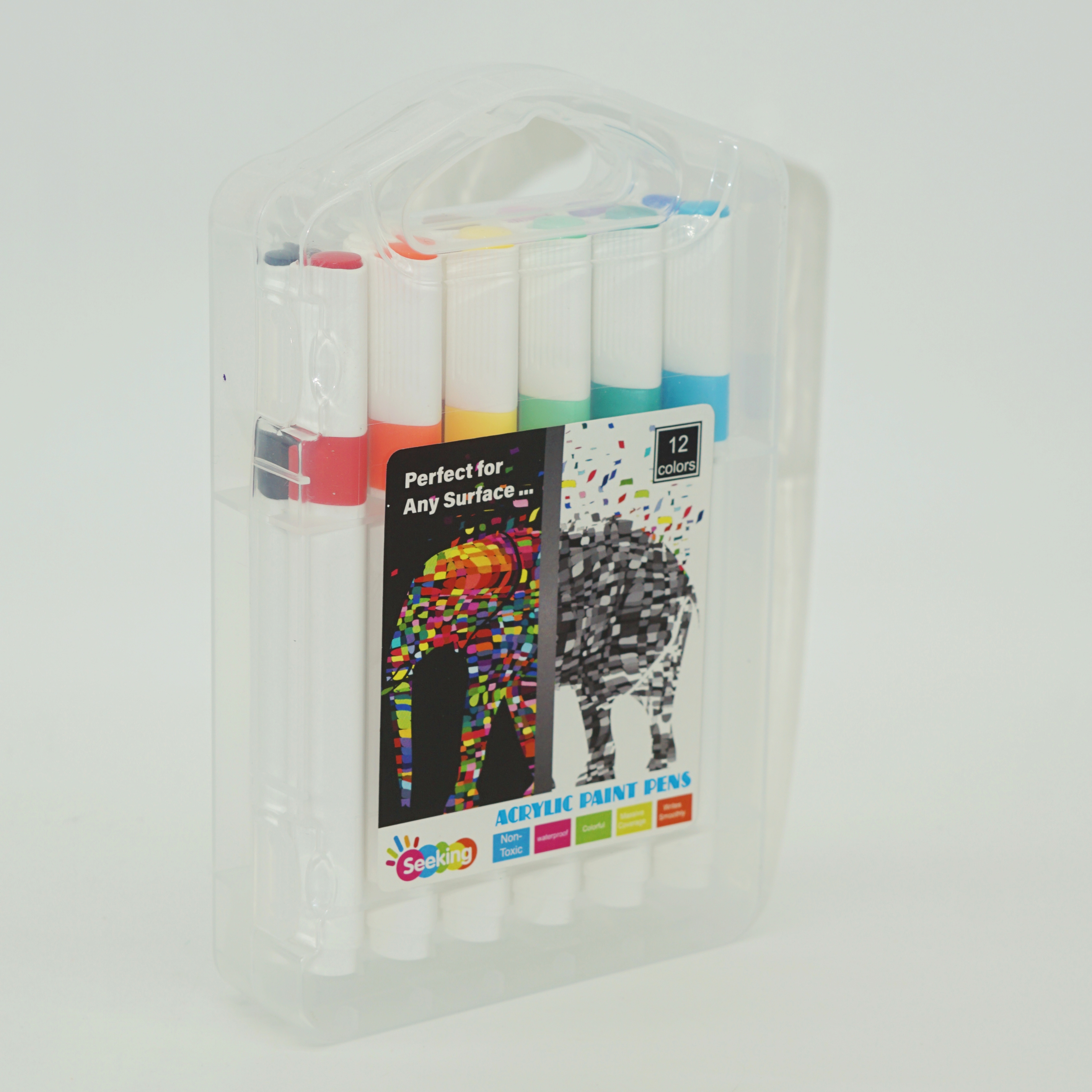 Low MOQ Wholesale Custom 12 Colors Acrylic Marker Set Stationery Art Supplier Manufacturer 3