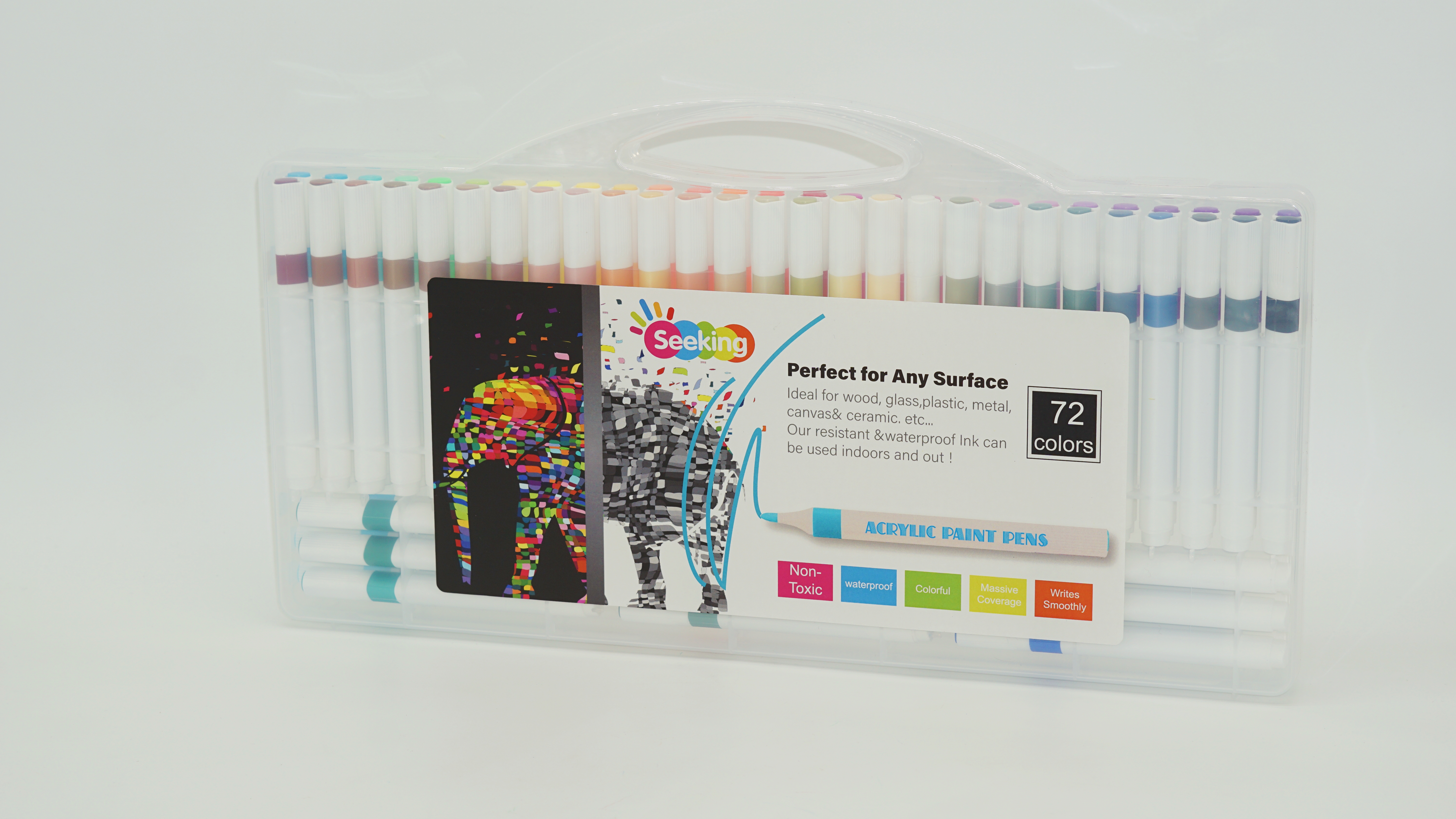 High Quality 72 Colors Acrylic Marker Set Low MOQ Manufacturer Wholesale Custom 4