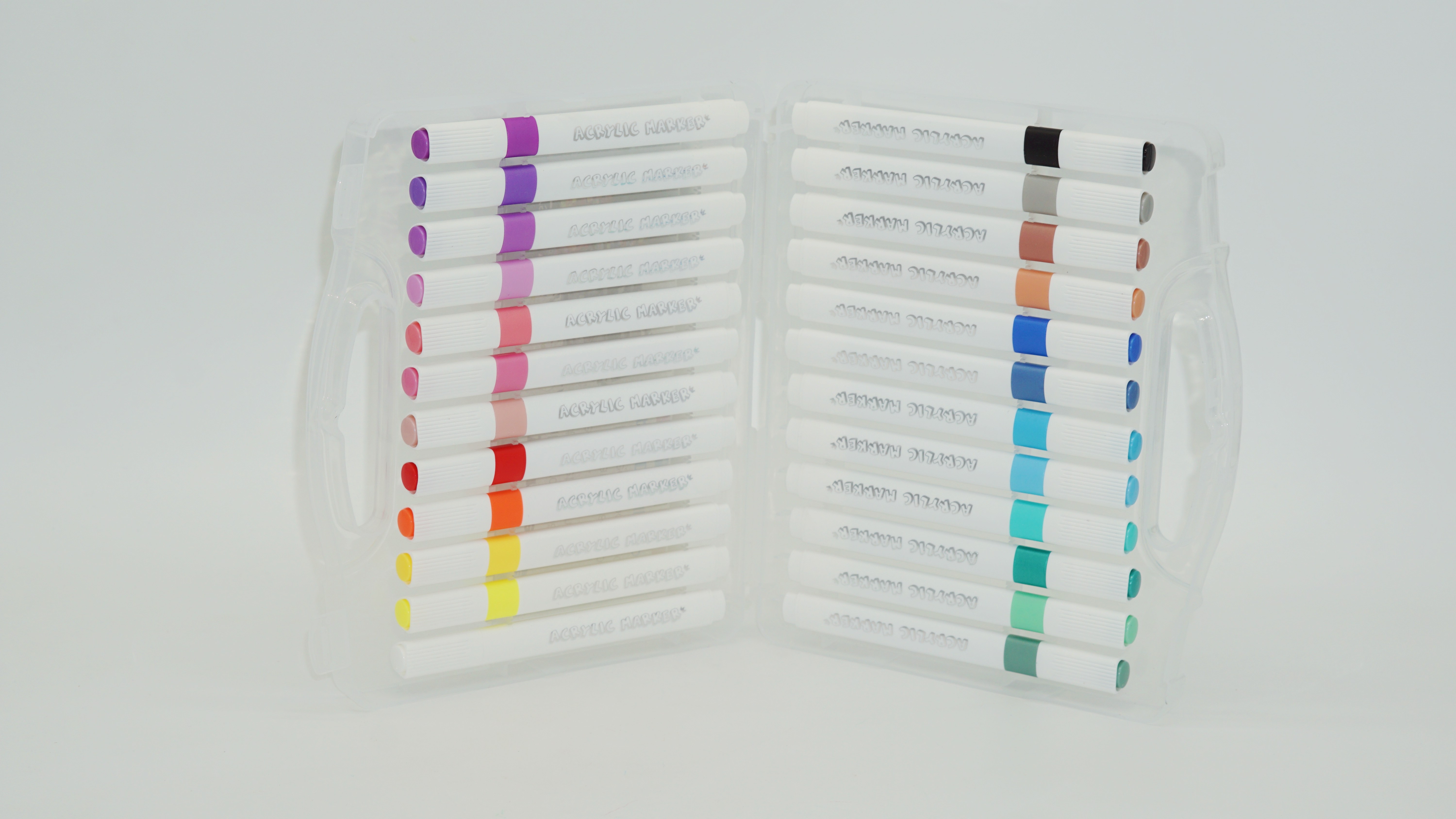 Wholesale Custom 24 Colors Acrylic Marker Set Low MOQ High Quality Art Supplies 3