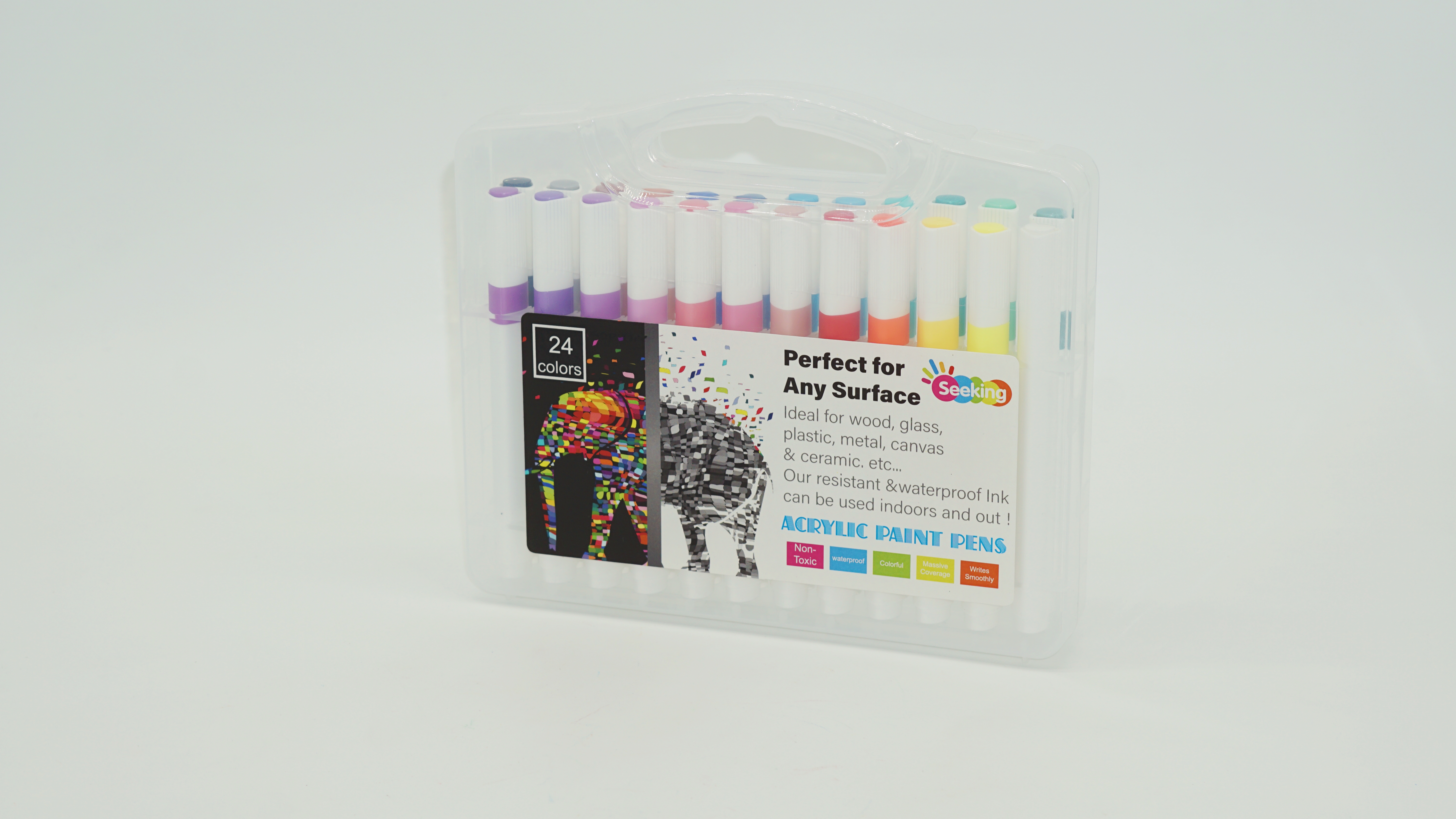 Wholesale Custom 24 Colors Acrylic Marker Set Low MOQ High Quality Art Supplies 4