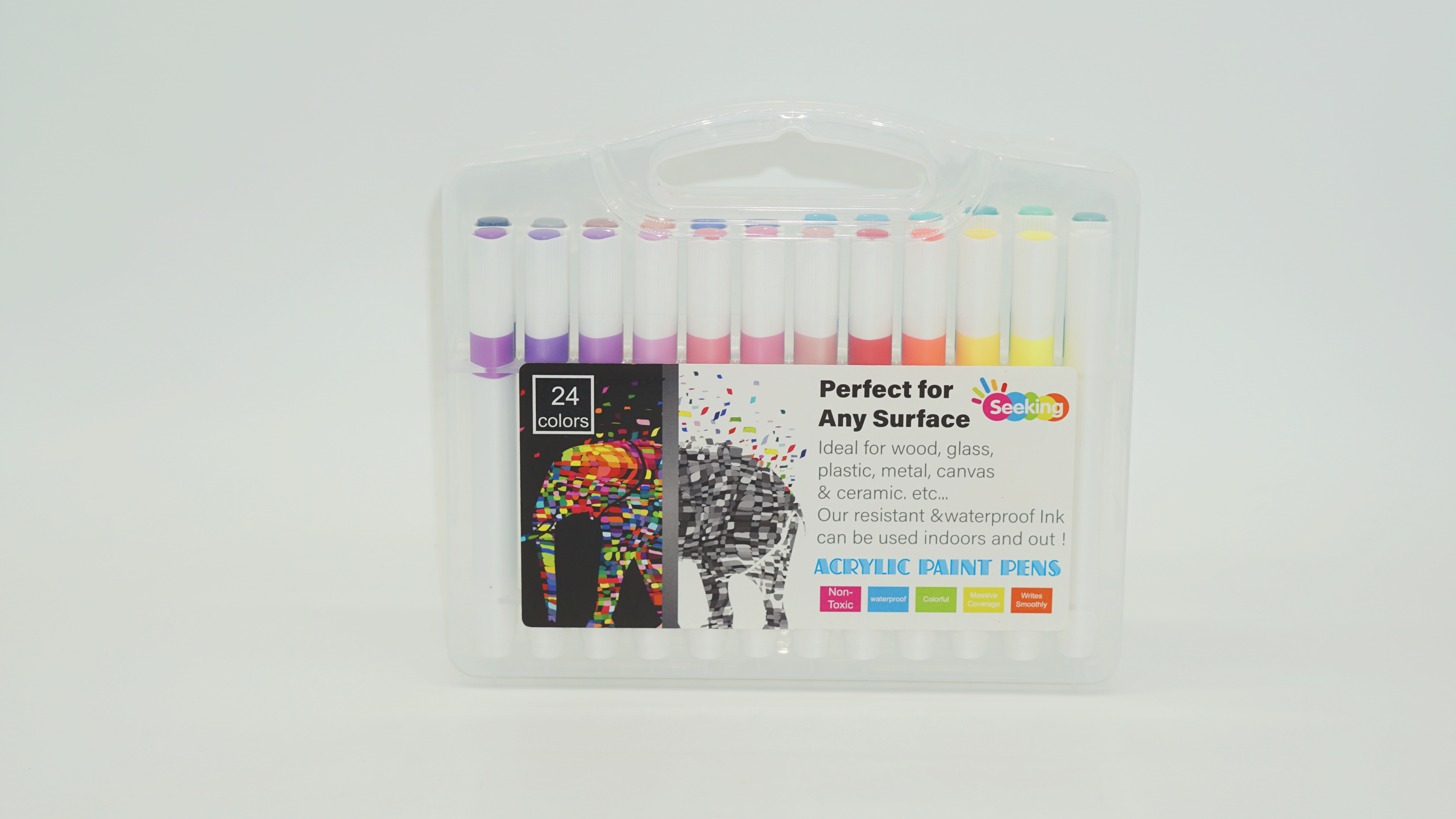 Wholesale Custom 24 Colors Acrylic Marker Set Low MOQ High Quality Art Supplies 2