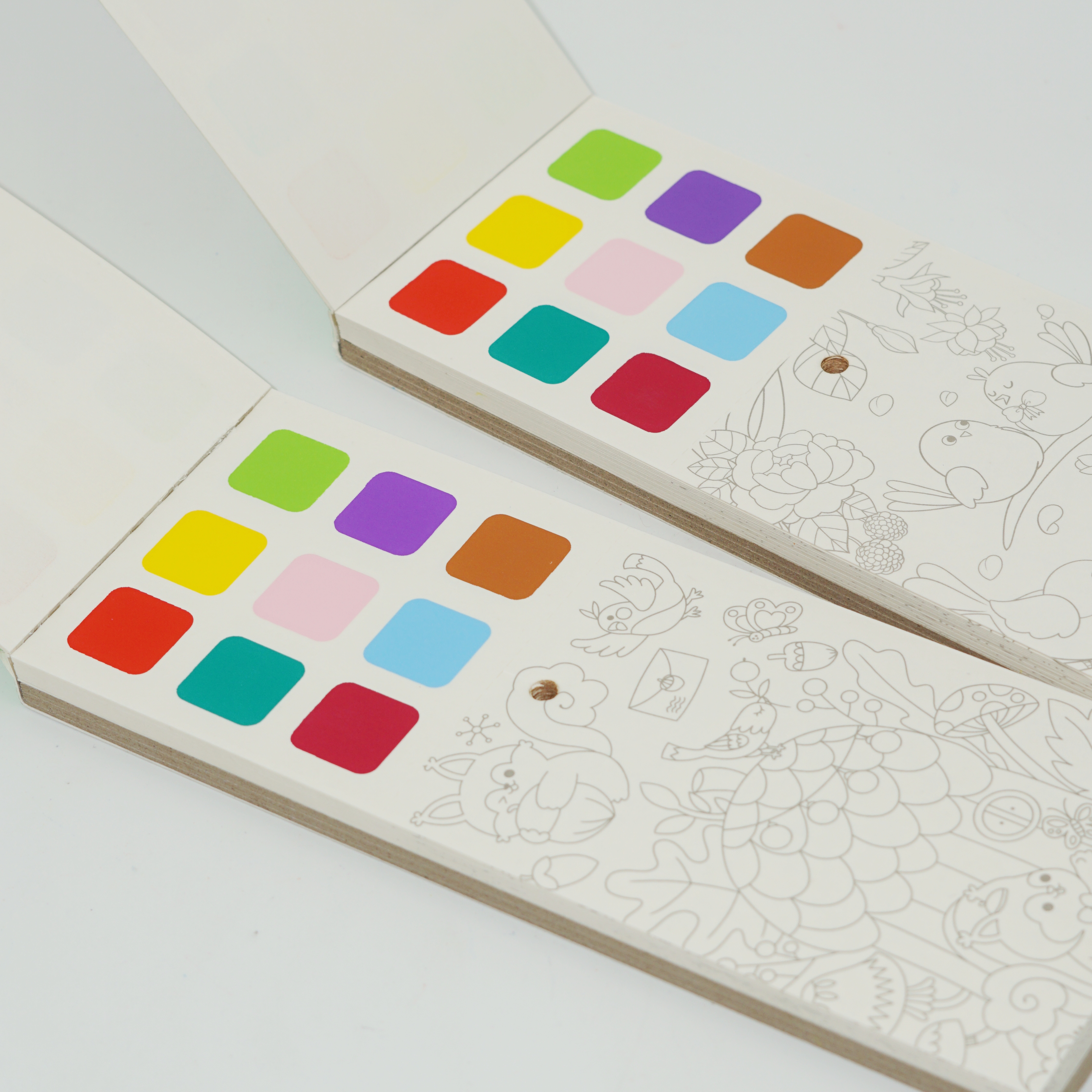 Pocket Watercolor Painting Book Different Patterns Travel Coloring Pad Mess Free Painting Activity for Kids Art Supplies 4