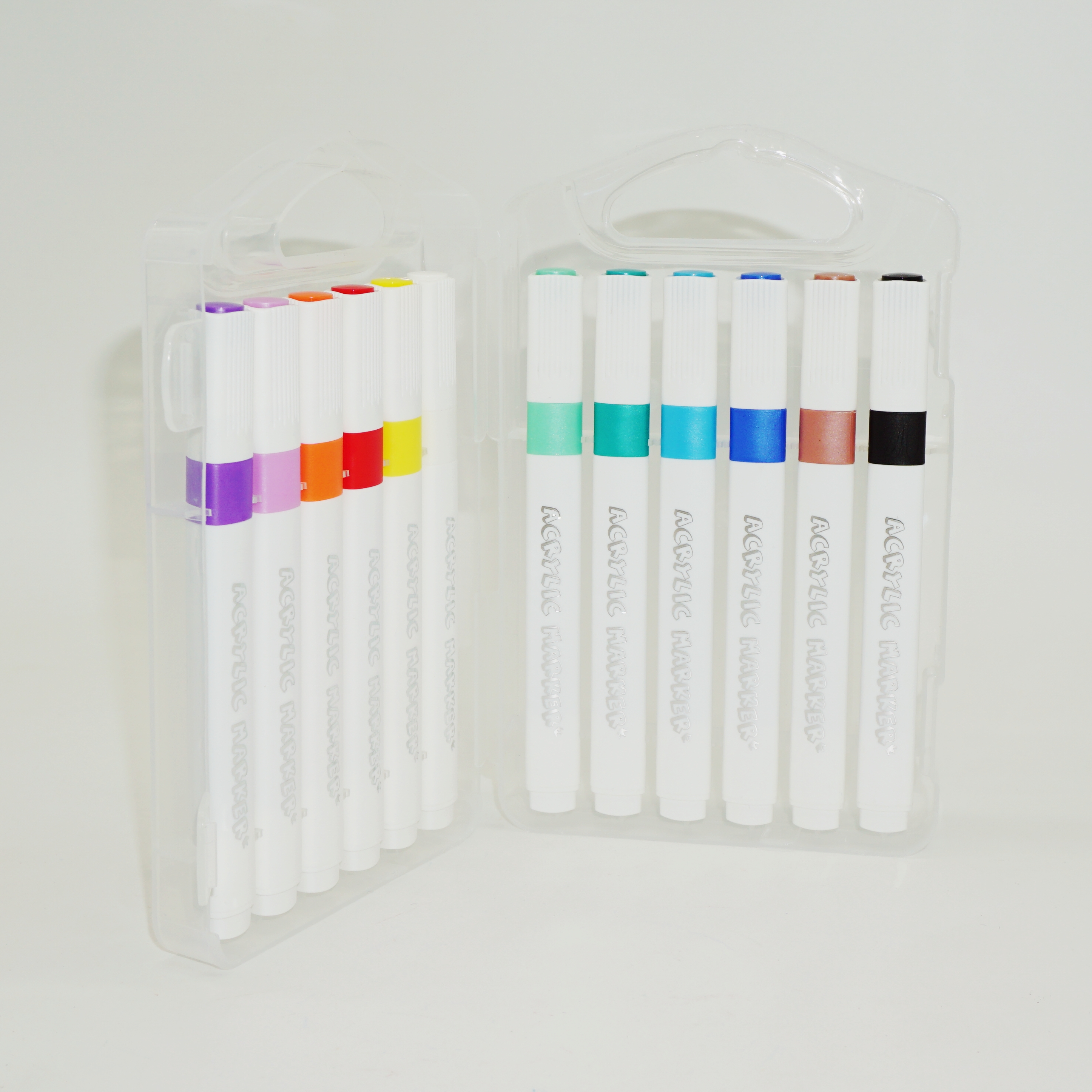 Bộ hộp bút lông Acrylic 12 màu đầu cọ mềm chất lượng cao tùy chỉnh bán buôn 6