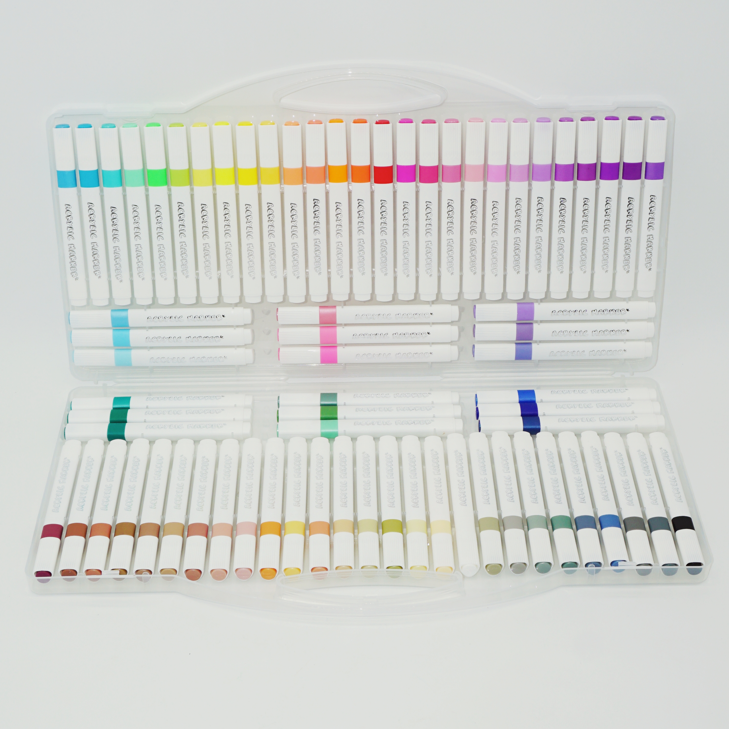 Wholesale Custom 72 Colors Soft Brush Tip Acrylic Marker Set Manufacturer 4