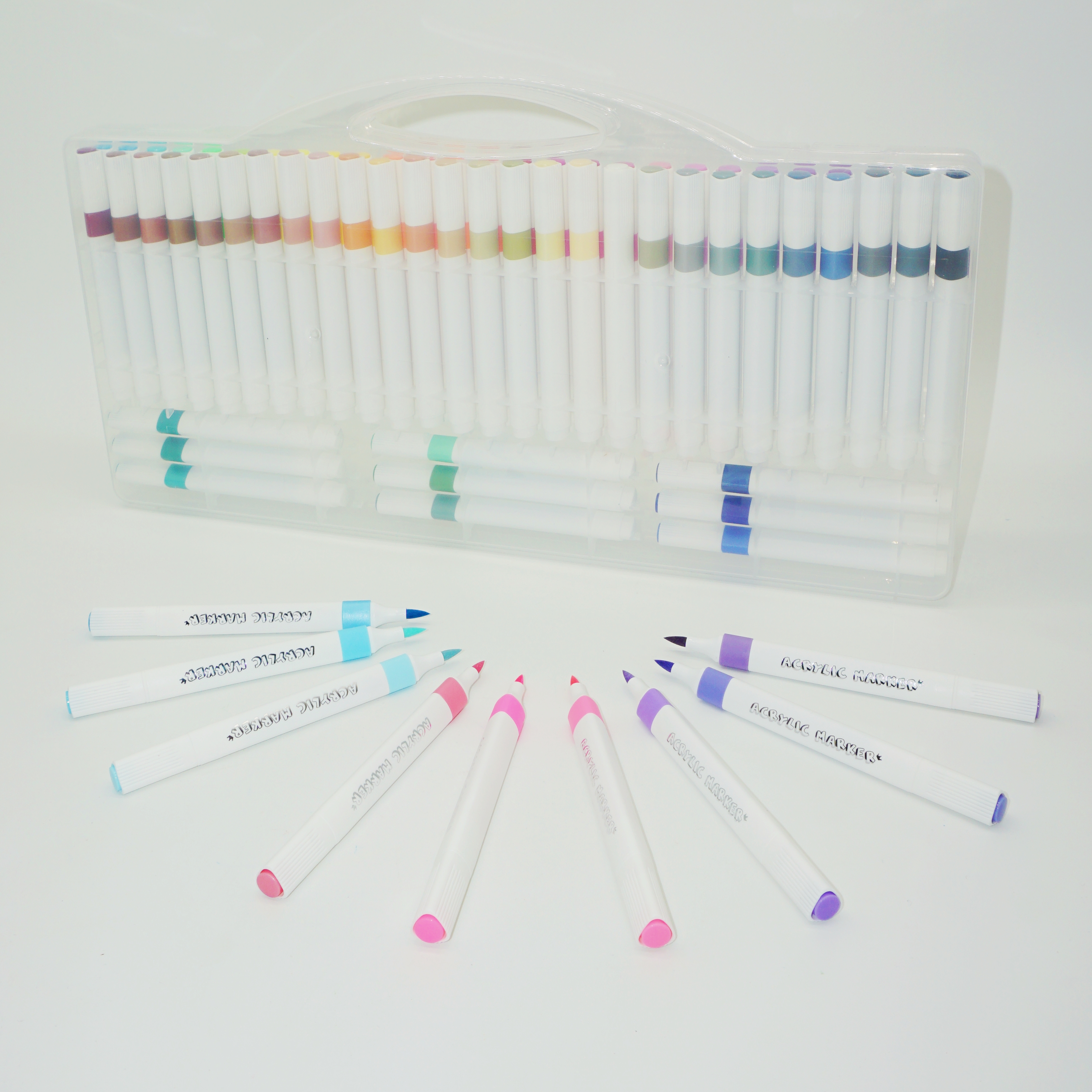 Wholesale Custom 72 Colors Soft Brush Tip Acrylic Marker Set Manufacturer 5