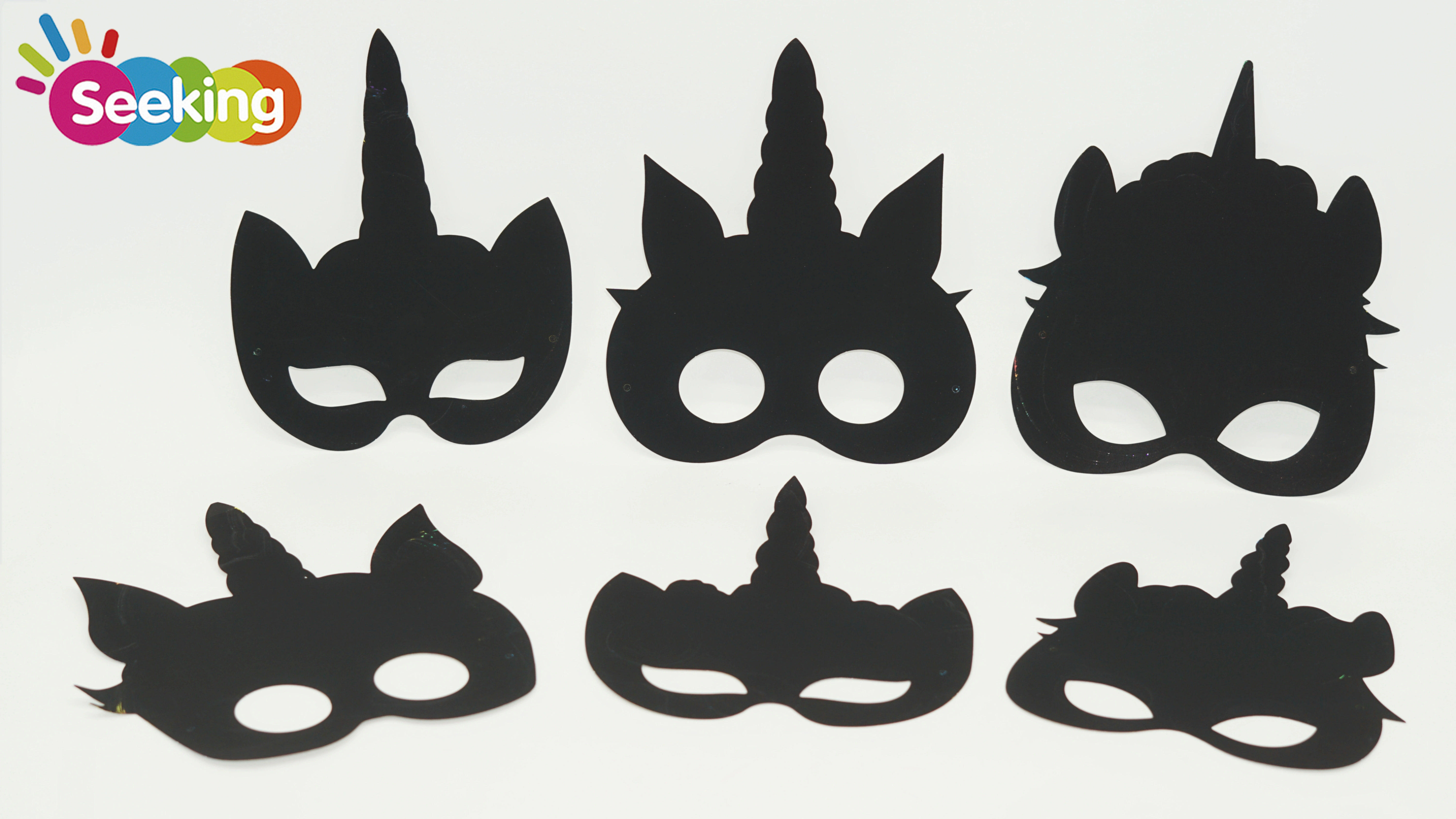 Fábrica de Comercio Exterior, máscaras de animales para pintar con arañazos de Halloween, fiestas, bailes, decoración DIY, accesorios al por mayor 1