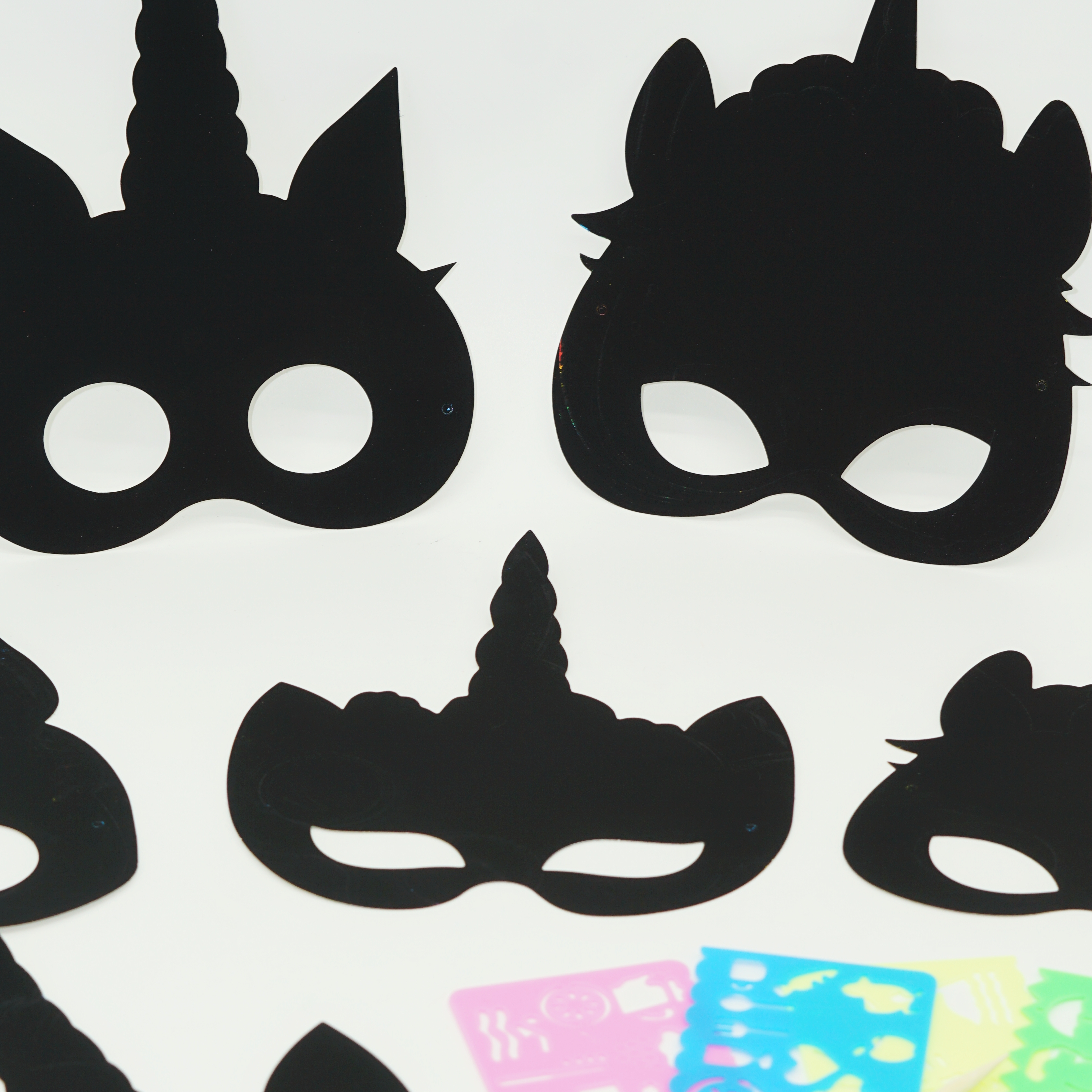 Utrikeshandelsfabrik Halloween-skrapmålning Djurmask Festdans DIY-dekoration Rekvisita Partihandel 3