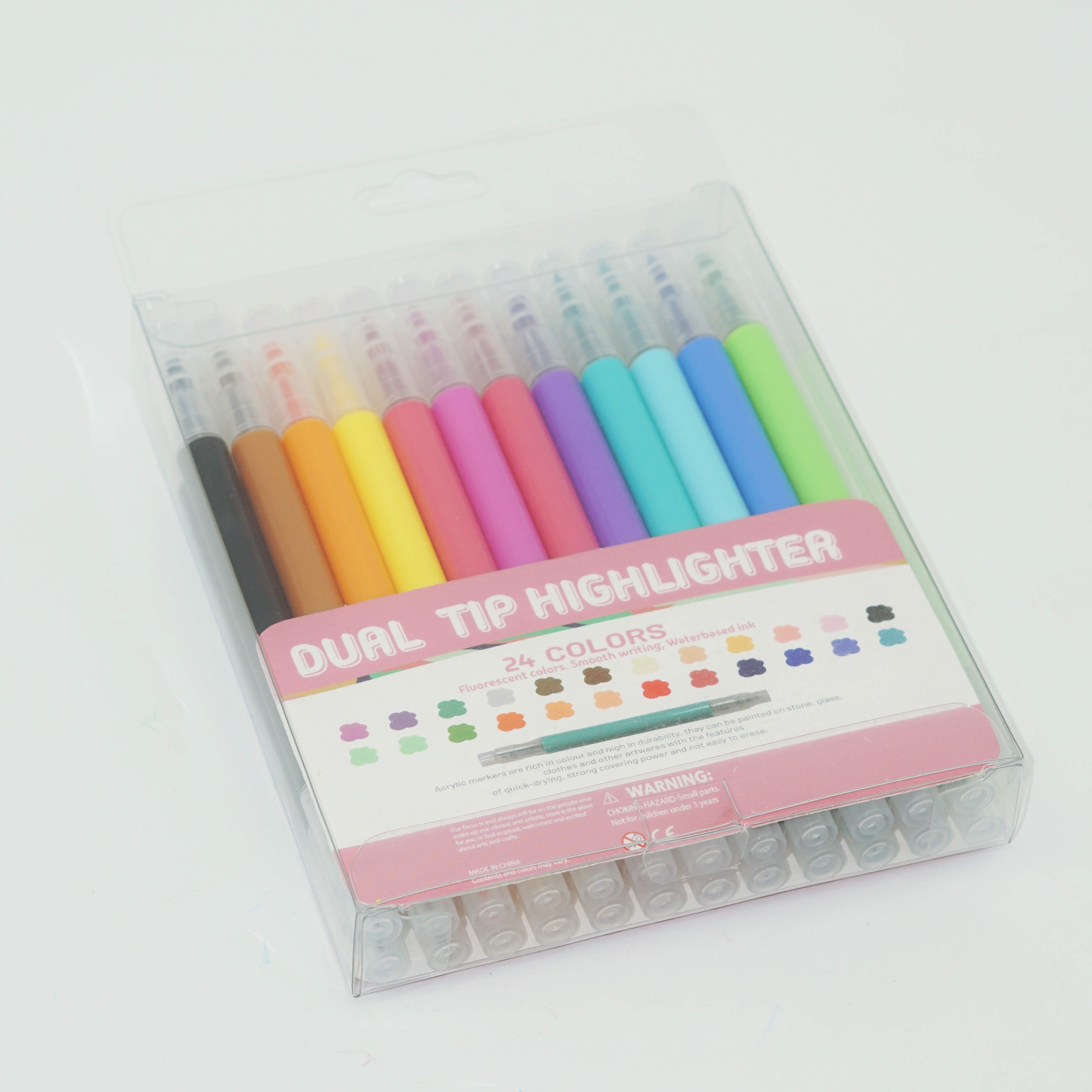 Best Quality Manufacturer Dual Tip Highlighter Stationery Supplier 3