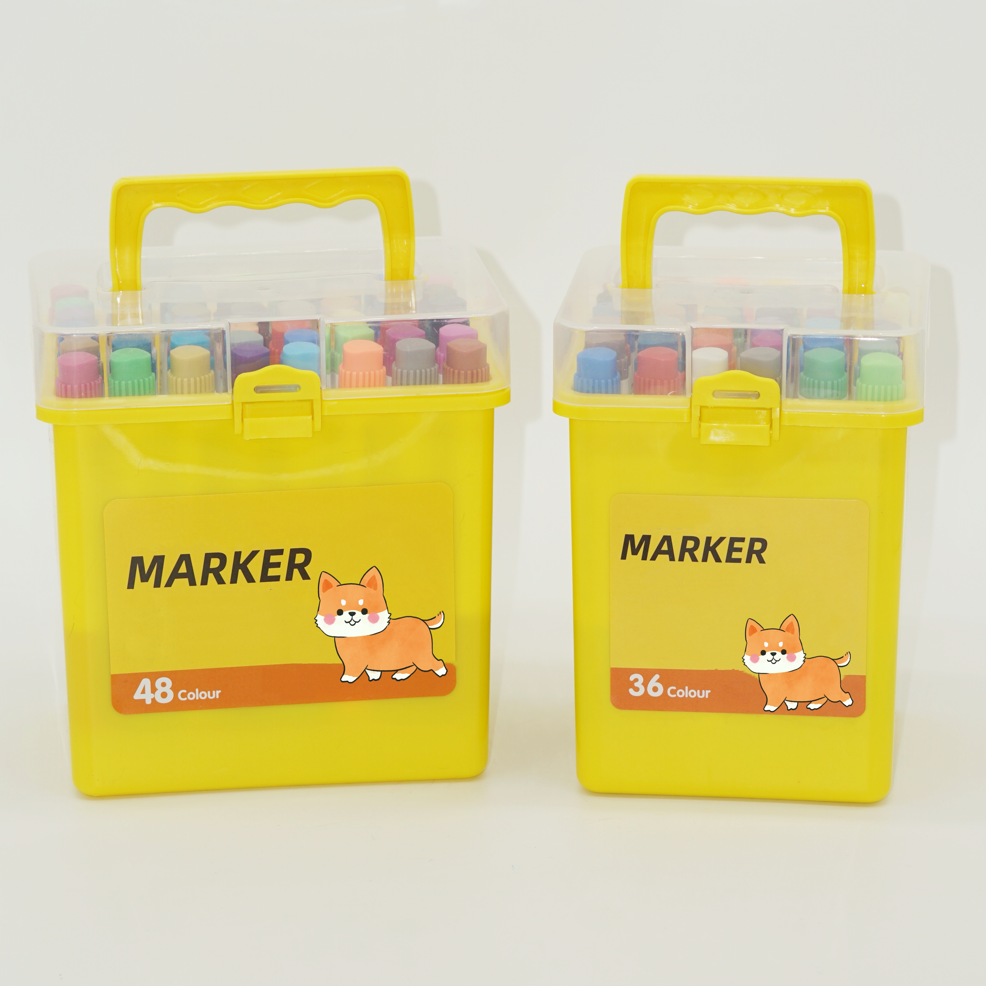 High Quality Custom 36/48 Colors Acrylic Marker Soft Brush Tip Set with Plastic Box Manufacturer 2