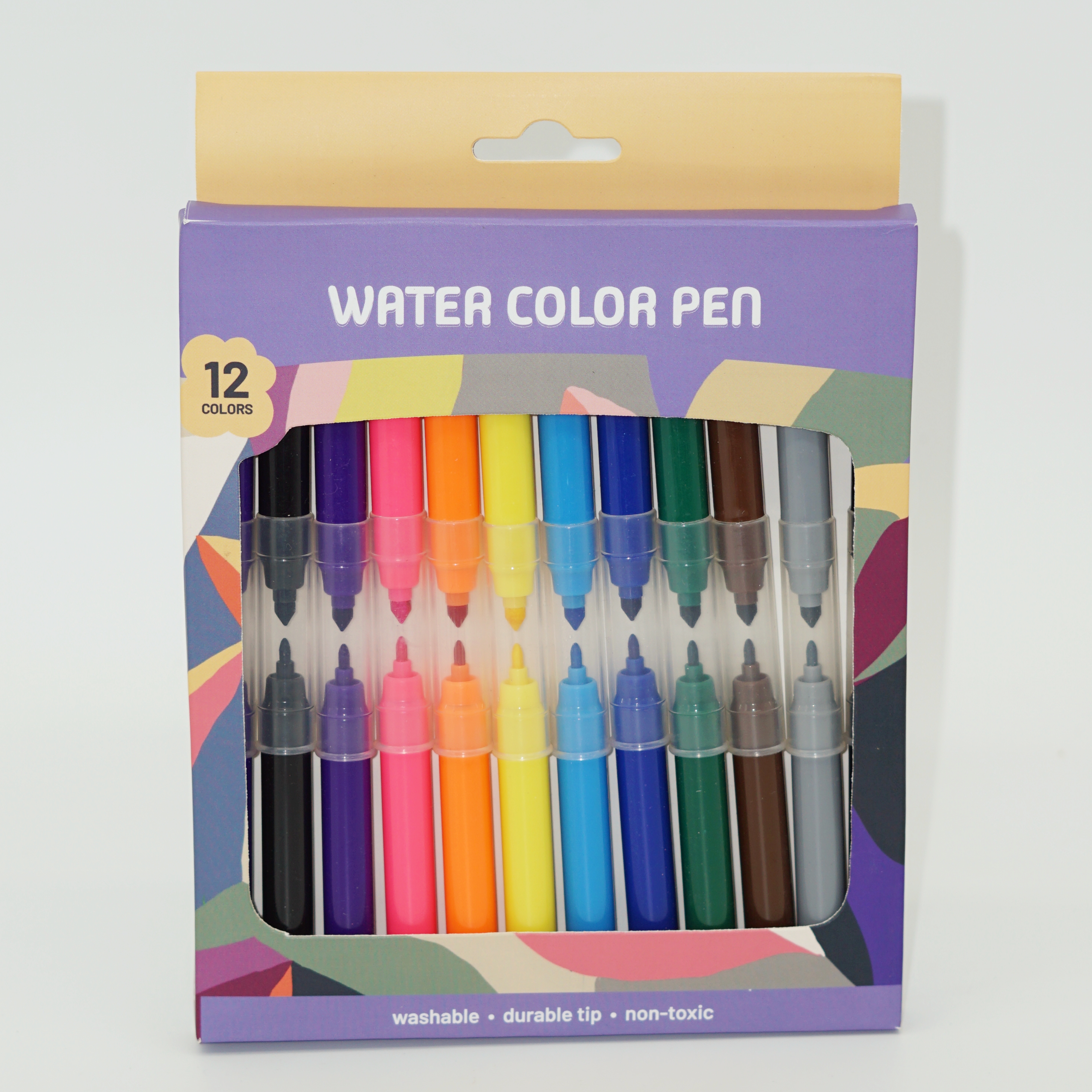 Wholesale Custom Washable Non-toxic Durable Tip Watercolor Pen Set 2