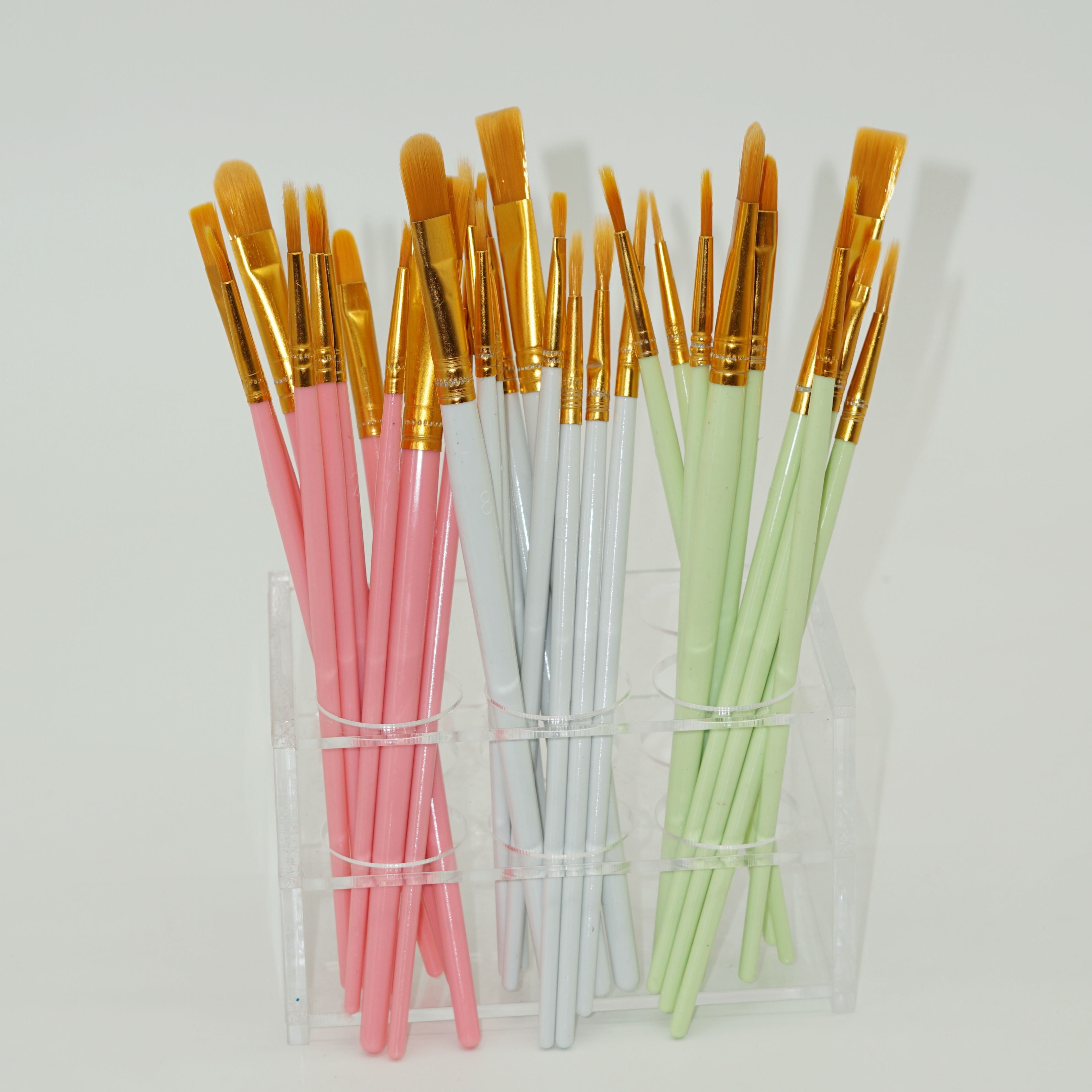 Wholesale Custom High Quality Colorful Painting Tools Professional Drawing Artist Brushes Set 7