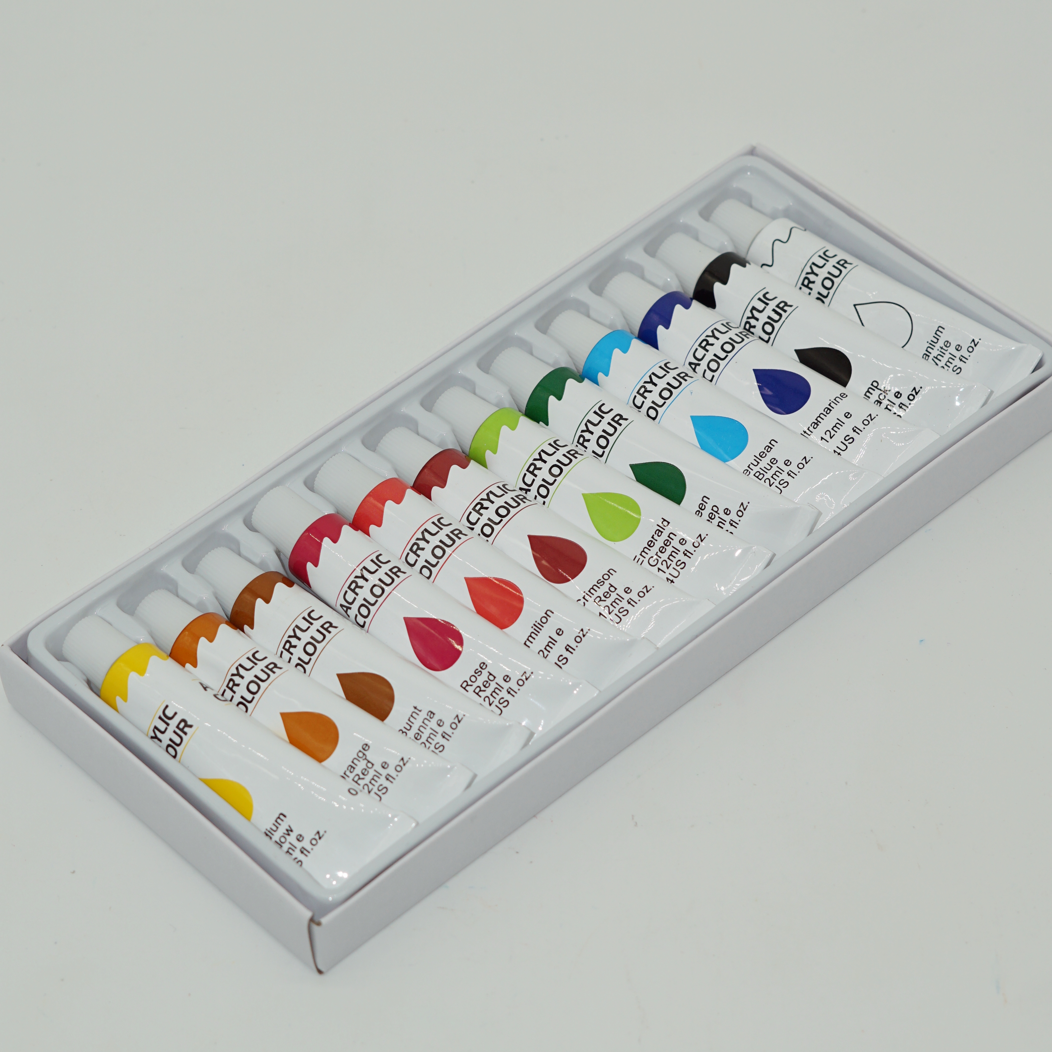 High Quality Wholesale Price Custom 12 Colors Acrylic Liquid Tube Paint Set 4