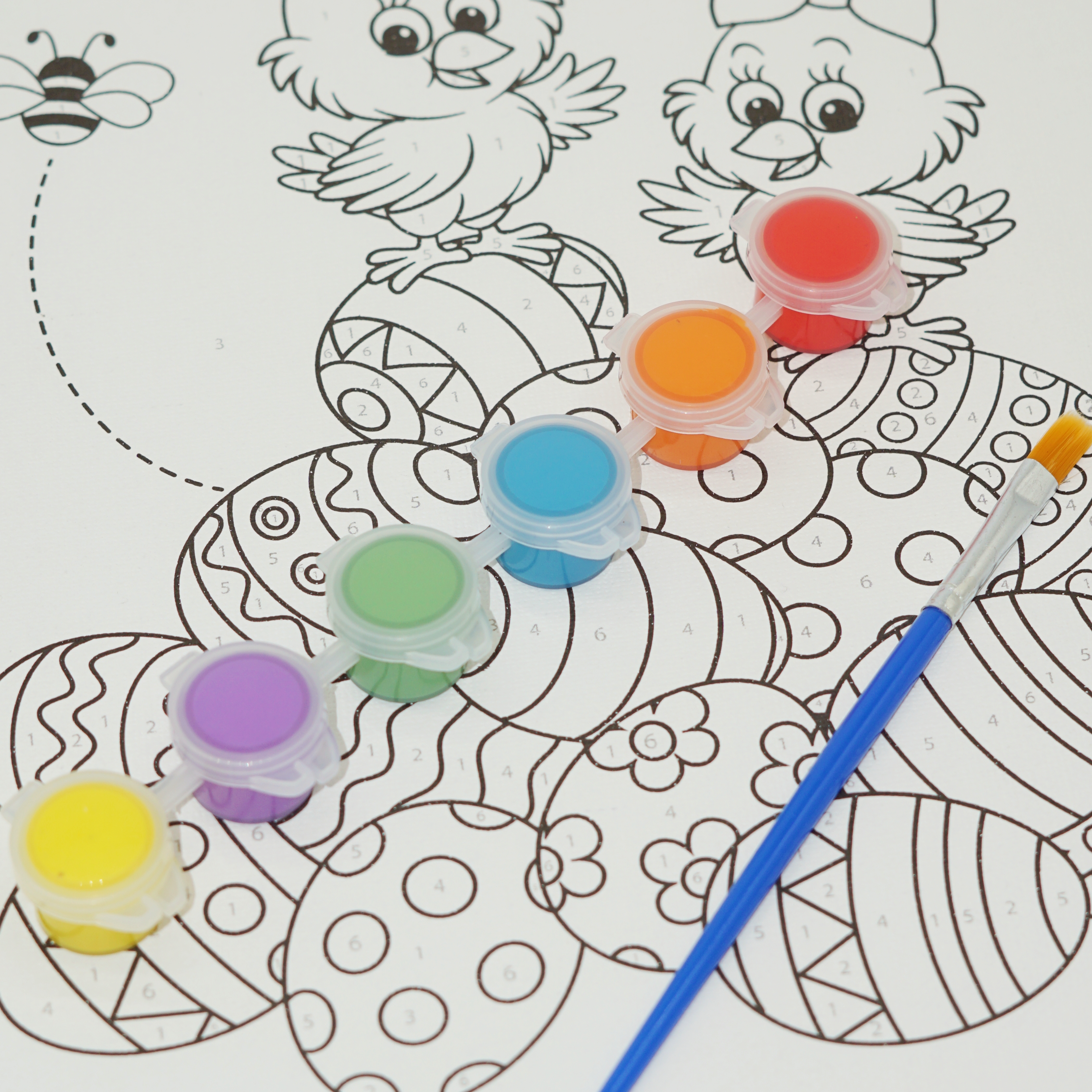 Wholesale Custom DIY Mini Canvas Paint Set Acrylic Number Painting Kits for Kids Children School Supplies 3