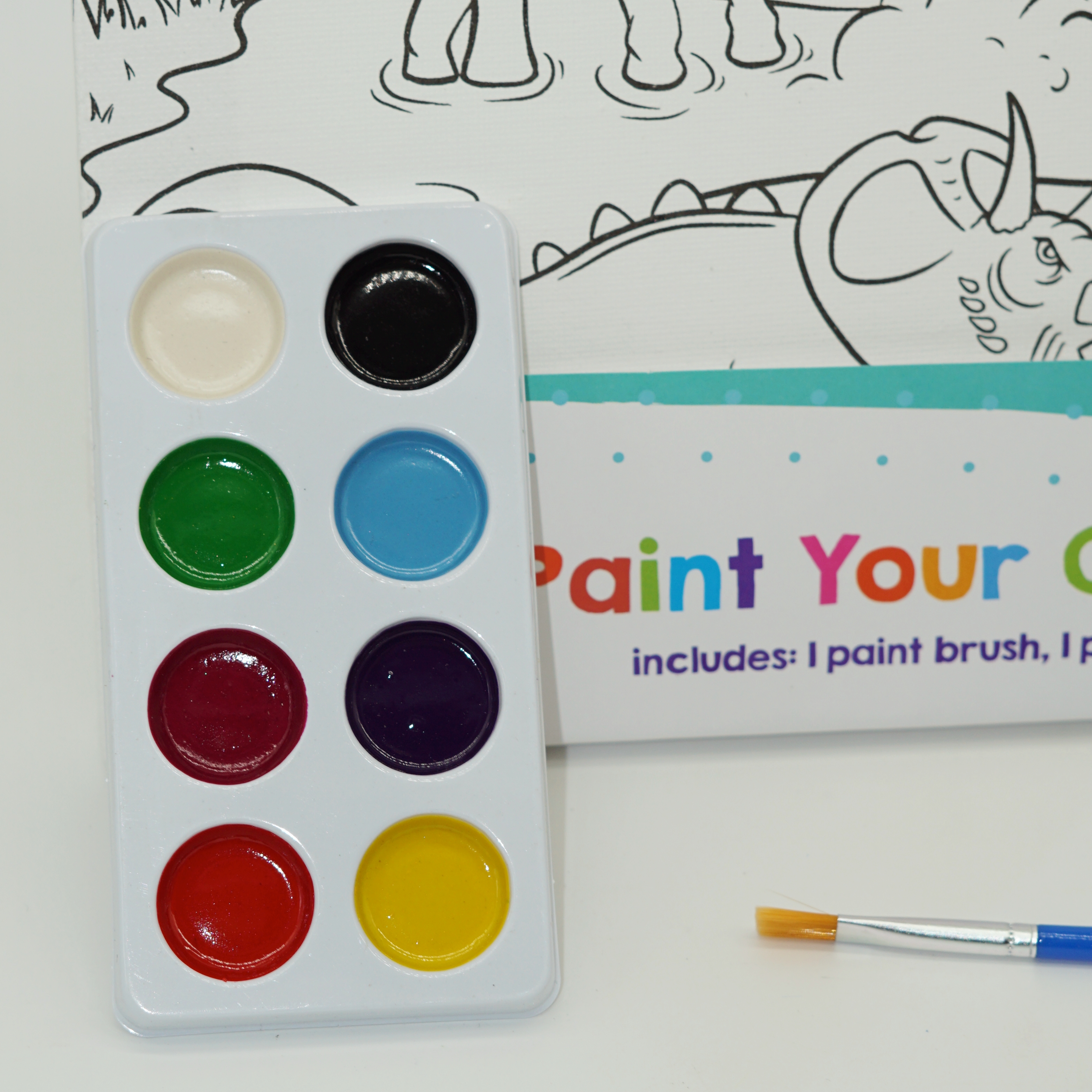 Hot Sale Wholesale Custom Canvas Painting Set with 8 Colors Paints for Children School Supplies 3