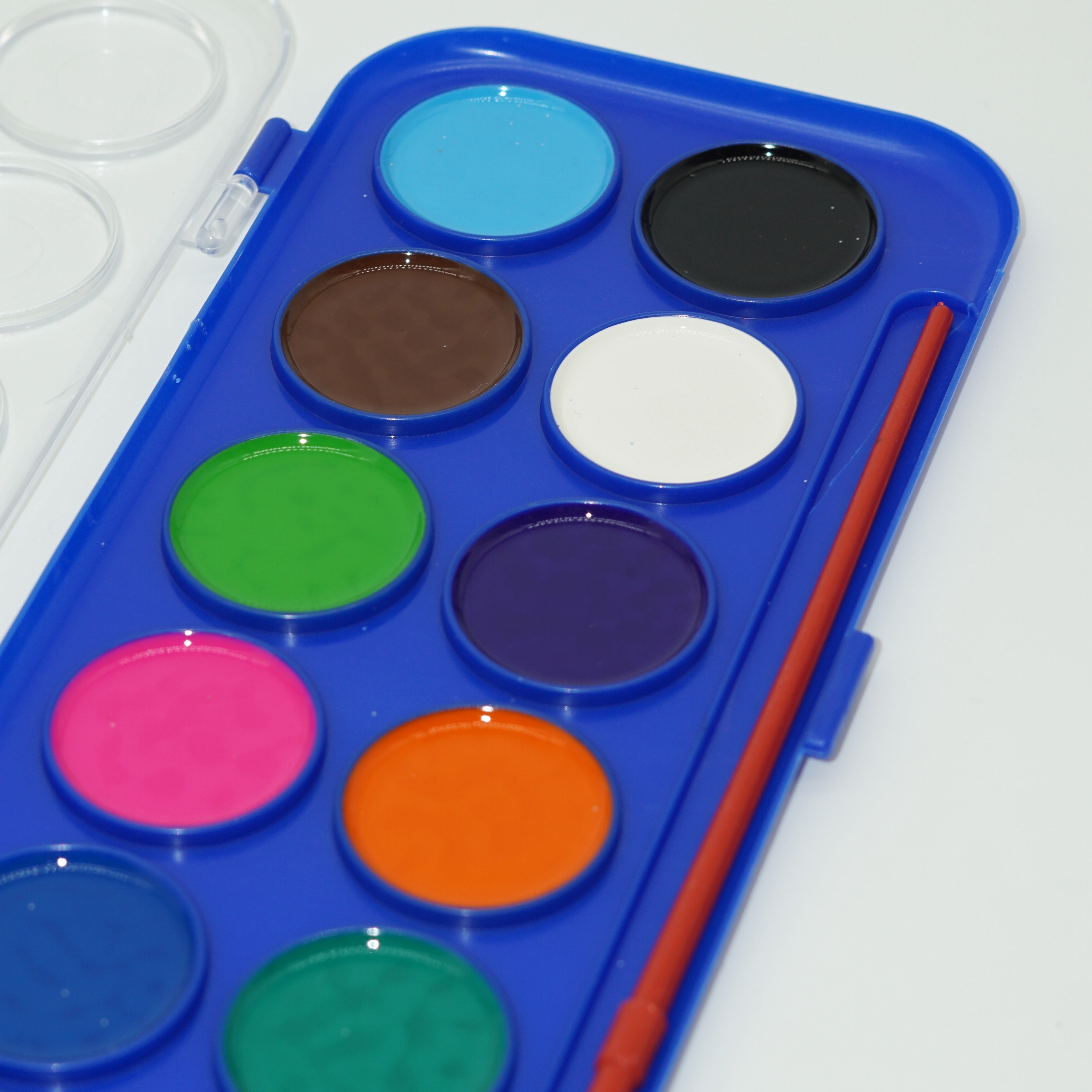 Manufacturer Wholesale 12 Colors Semi-moist Watercolor Set with Brush for School Supplies 4