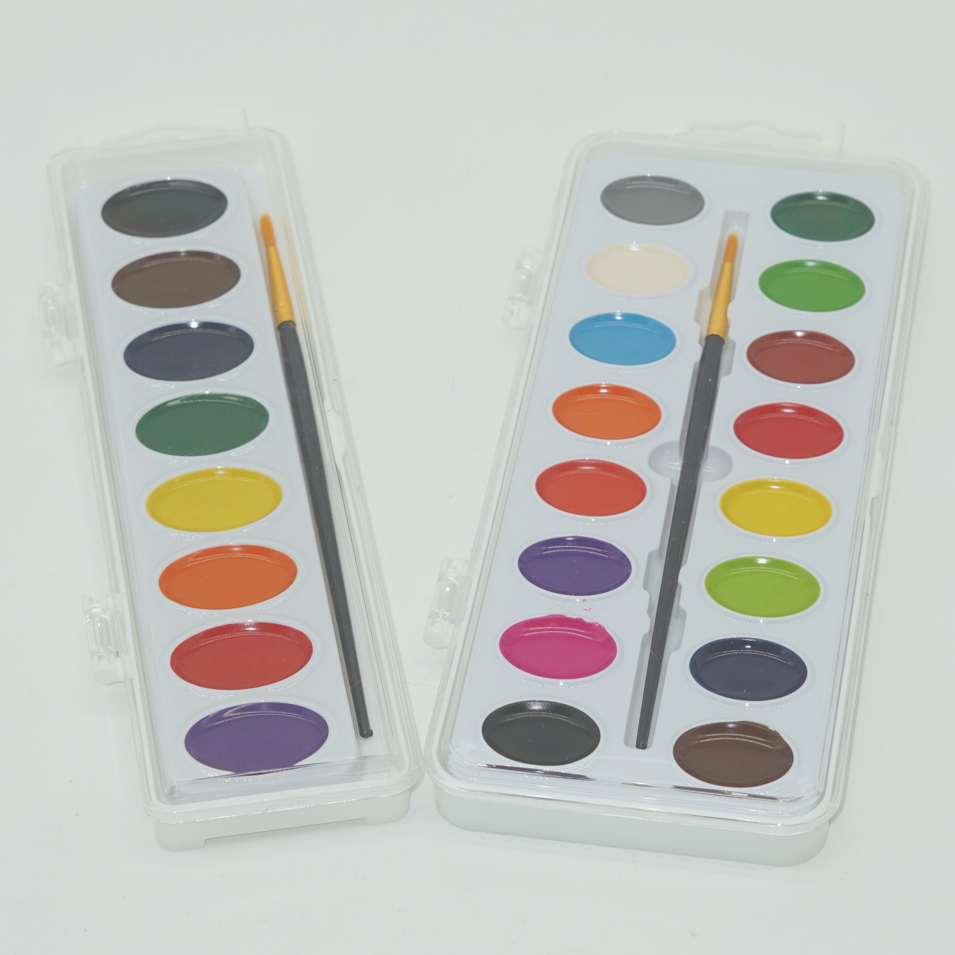 Цена от производителя, оптовый поставщик, 8 цветов, набор полувлажных акварельных красок с кистью 6
