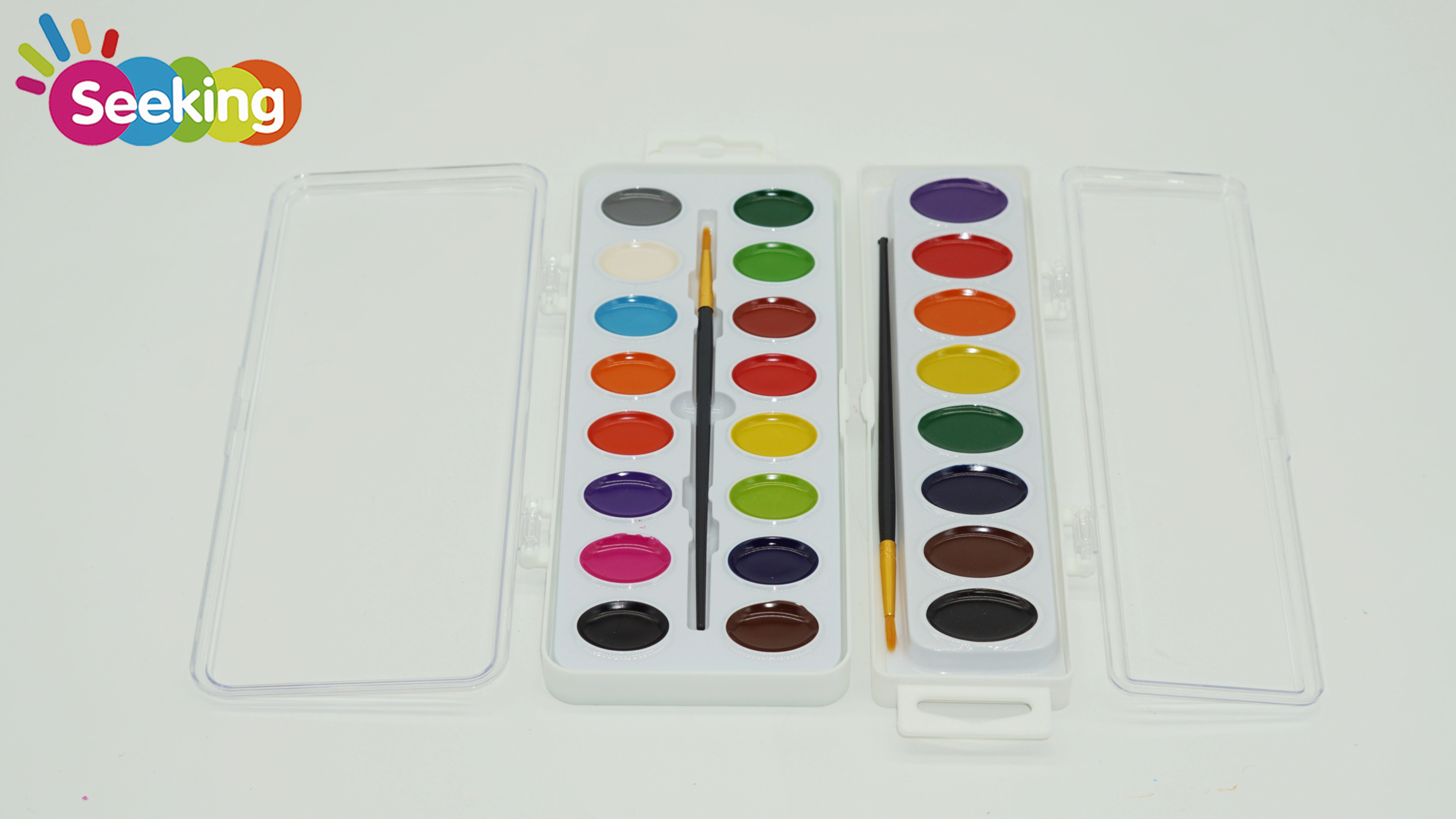 Juego de acuarelas semihúmedas de 16 colores con pincel, proveedor personalizado al por mayor a precio de fábrica 1