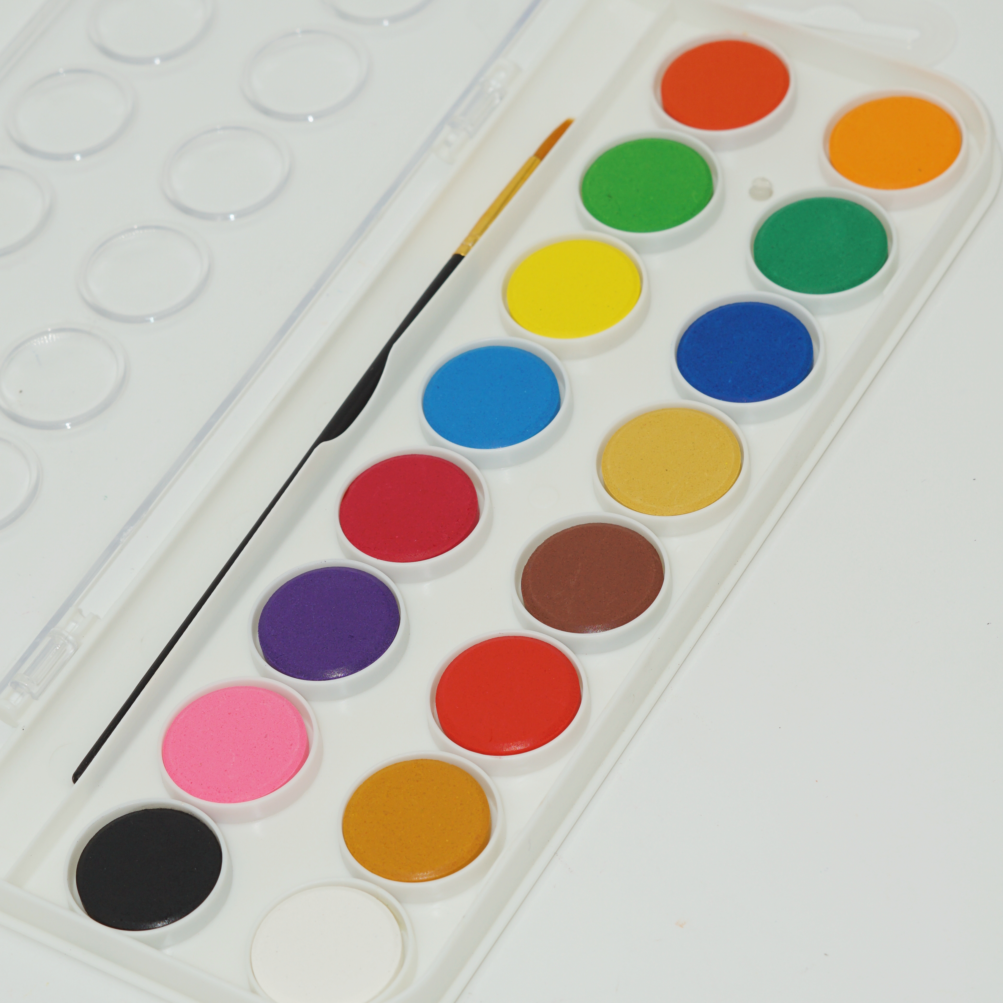 Manufacturer Wholesale Custom 16 Colors Solid Watercolor Paint for Children School Supplies 2
