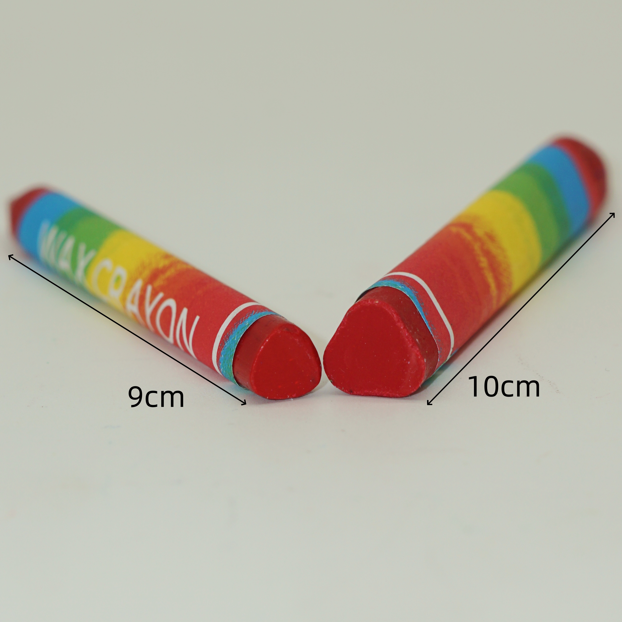 어린이를 위한 무독성 삼각형 통 모양의 12색 왁스 크레용 세트 6