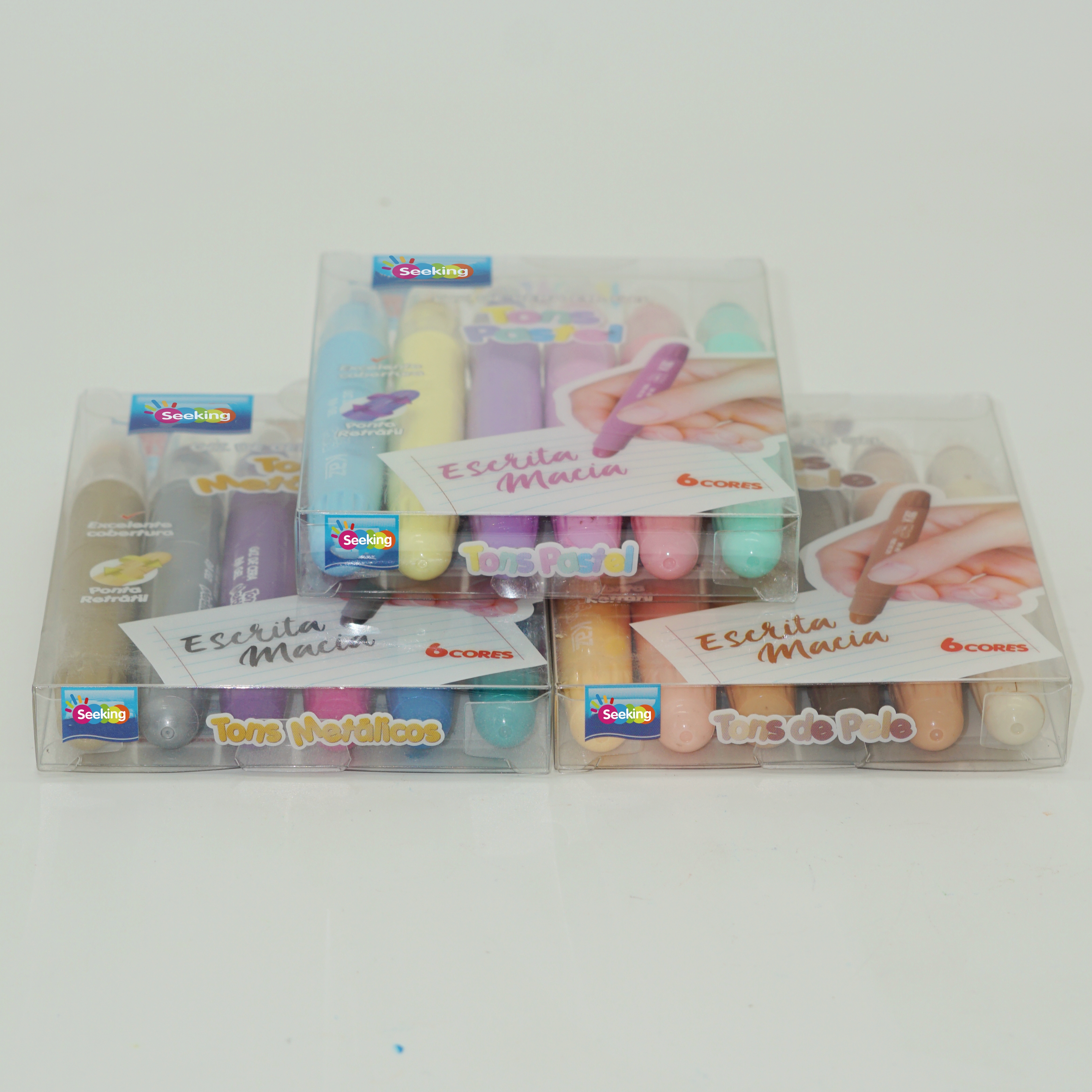 Großhandel Macarons 6 Farben Ungiftig Gel Buntstifte Textmarker für Kinder Malen Schreiben 8