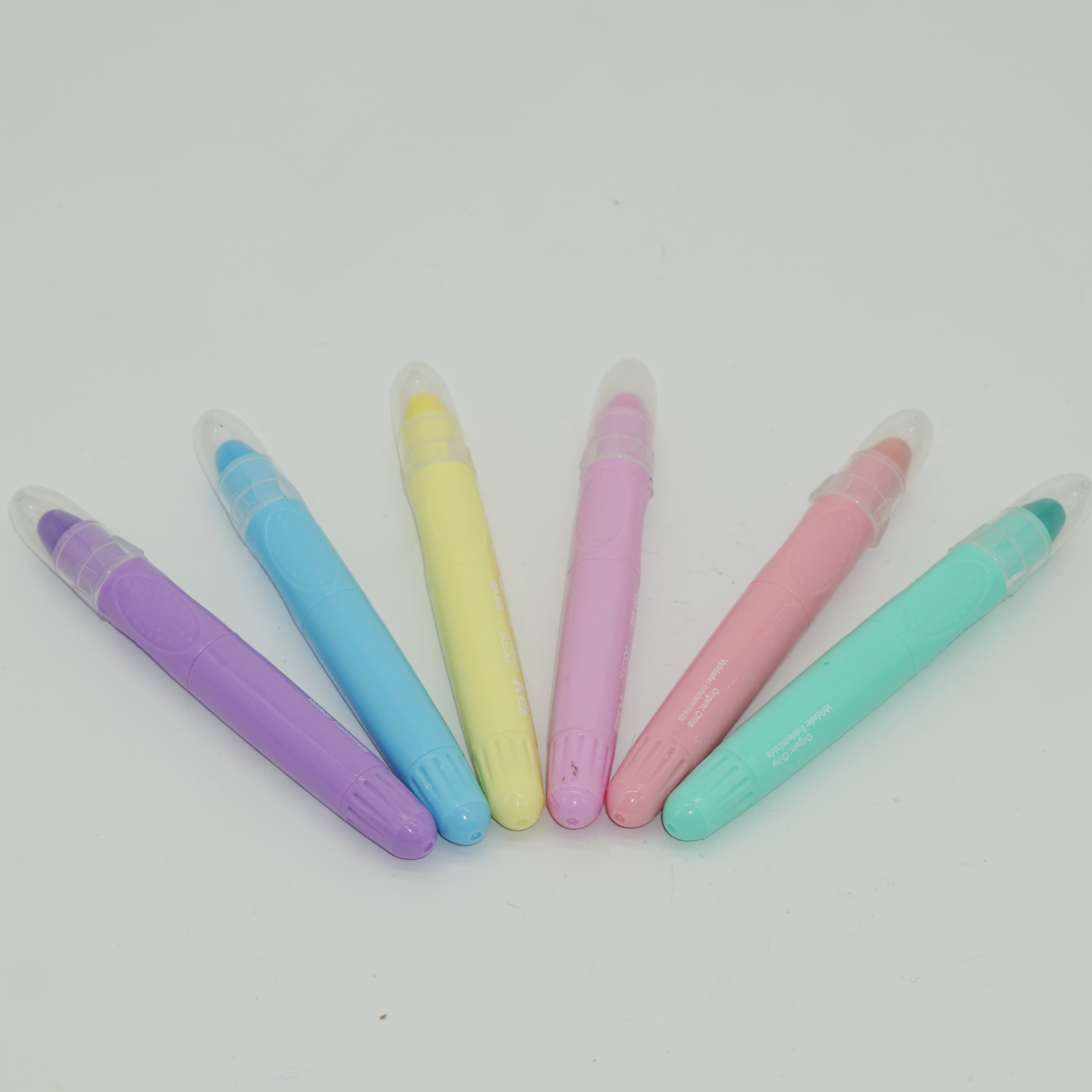 Wholesale Macarons 6 Colors Non Toxic Gel Crayons Highlighter for Children Painting Writing 4