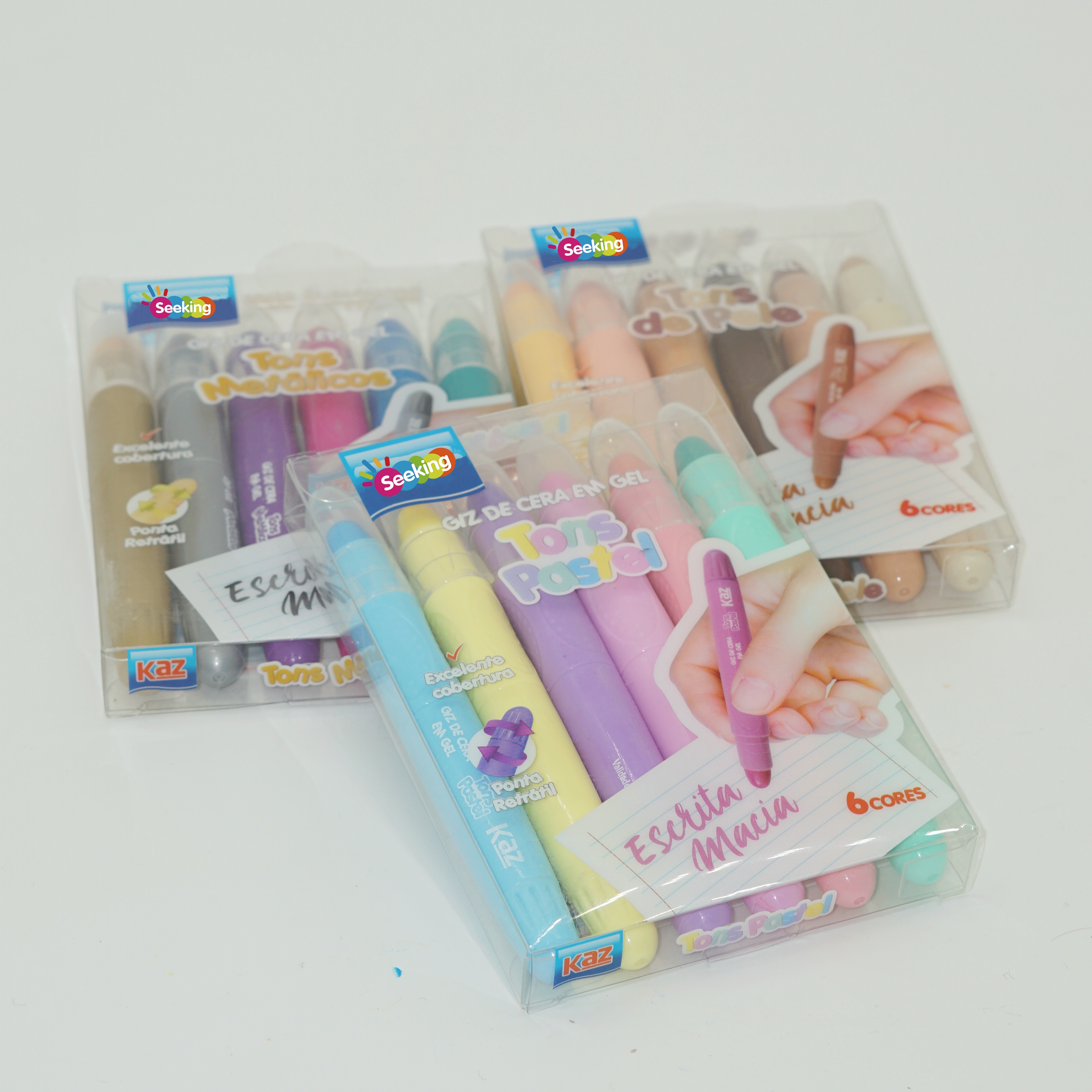 Partihandel 6 färger giftfria twistgelvaxkritor för barnmålning 8