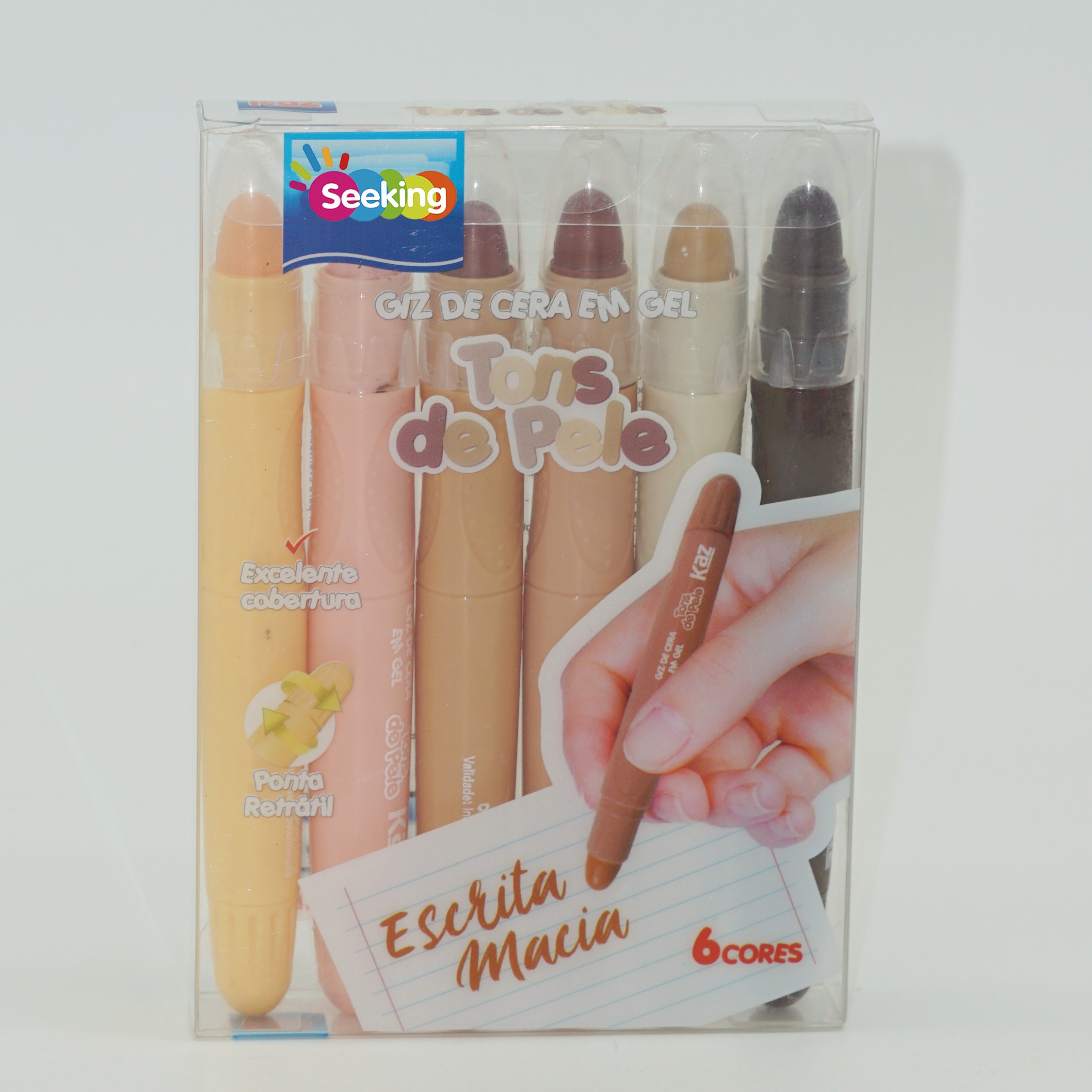 Wholesale 6 Colors Non Toxic Twist Gel Wax Crayons for Children Painting 2