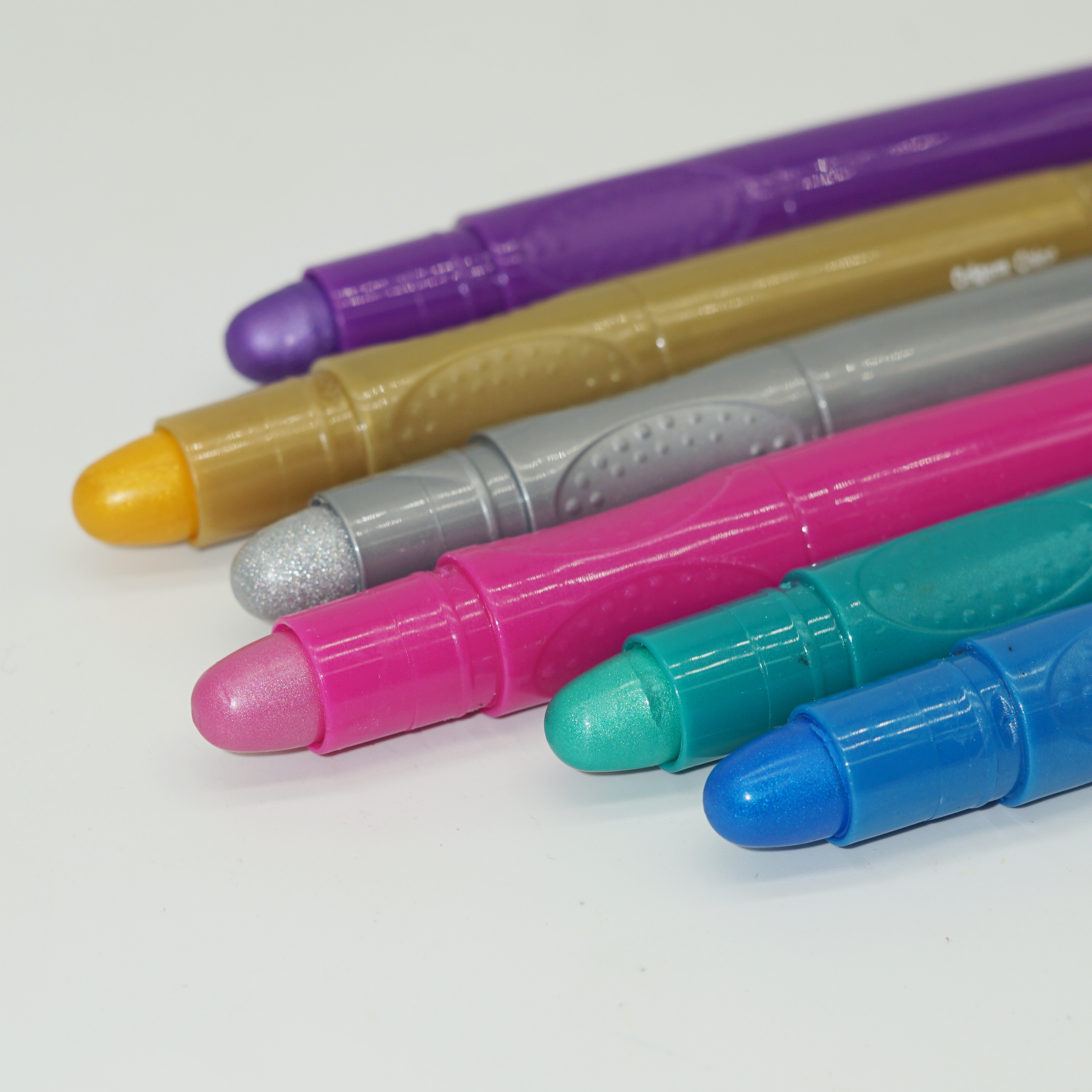 Wholesale 6 Metallic Glitter Colors Non Toxic Gel Wax Crayons for Children Painting Writing 4