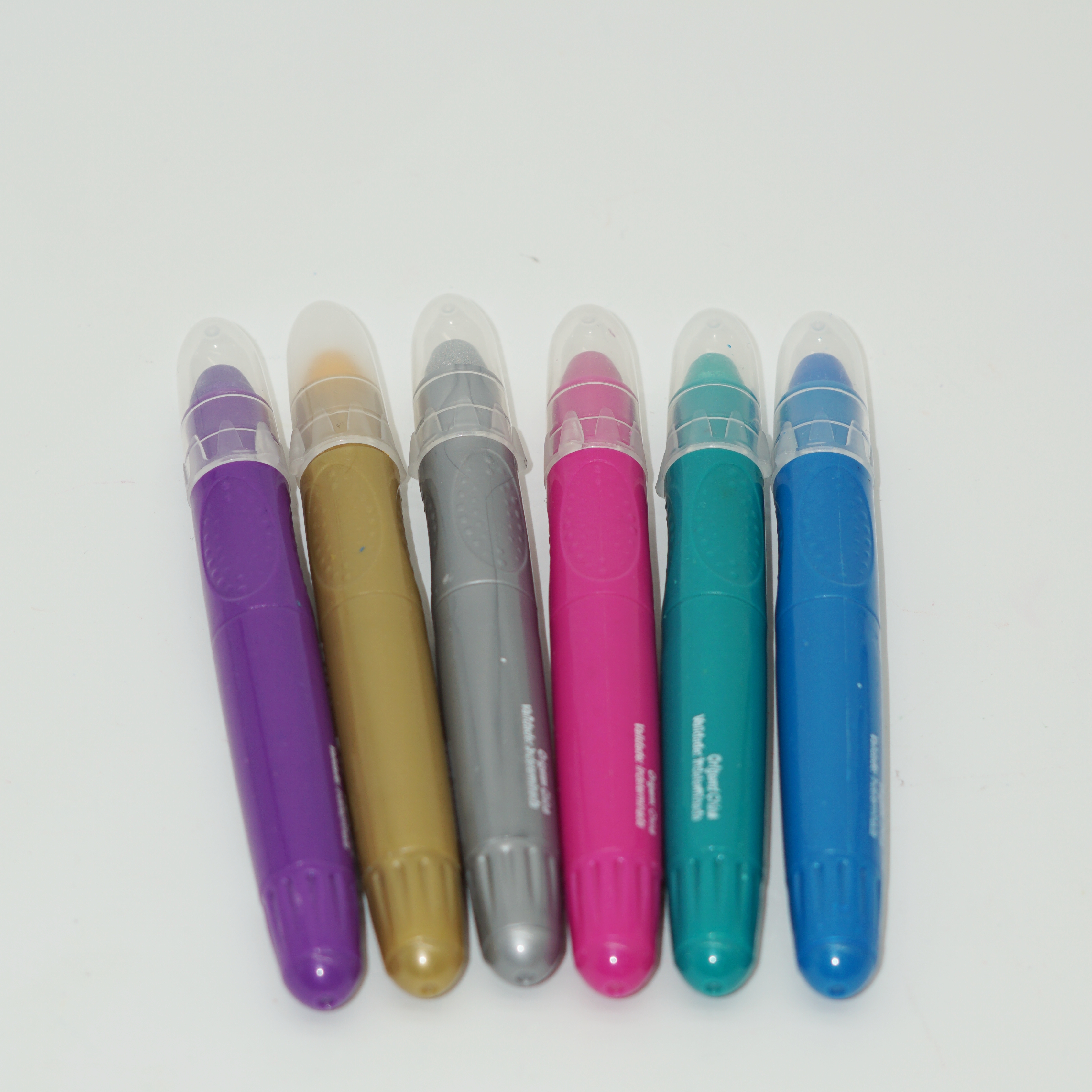 Wholesale 6 Metallic Glitter Colors Non Toxic Gel Wax Crayons for Children Painting Writing 5