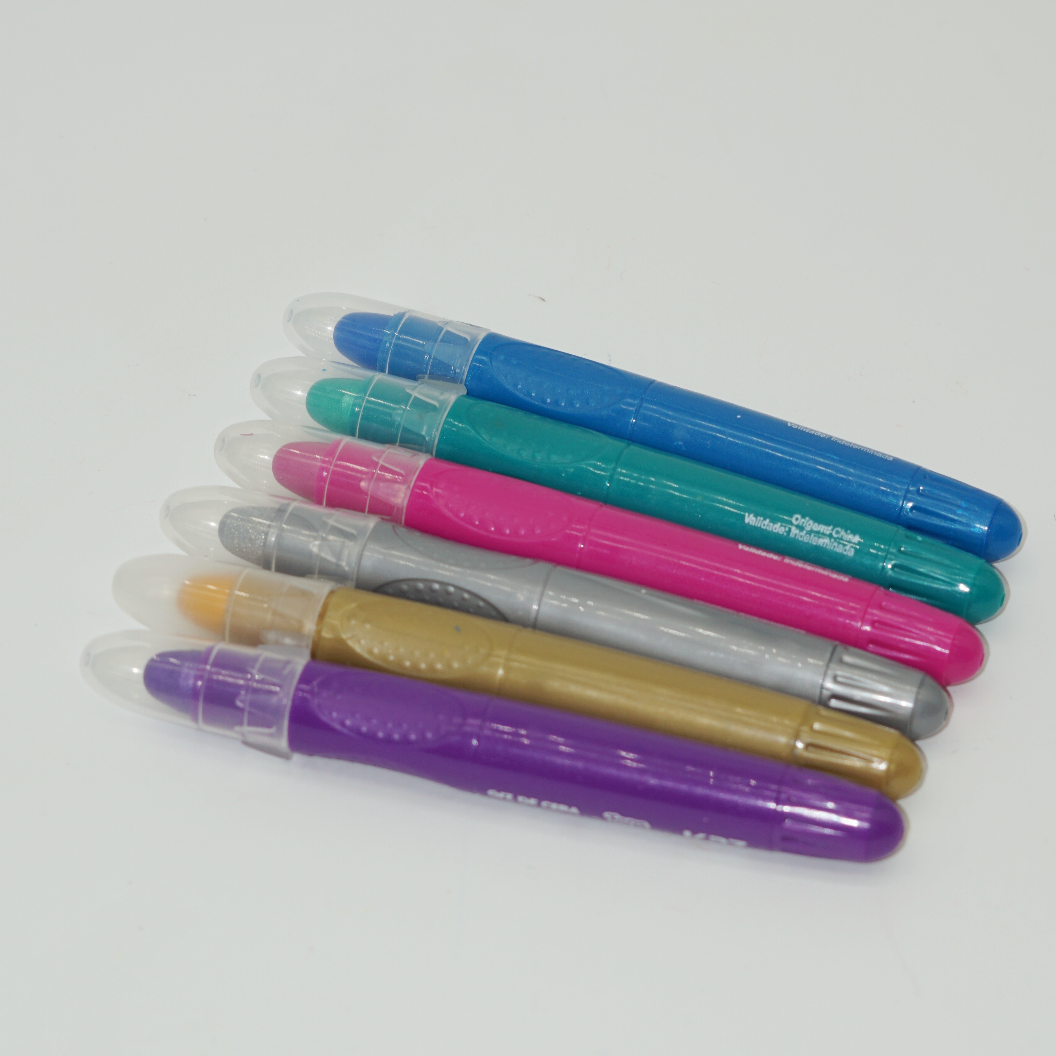 Wholesale 6 Metallic Glitter Colors Non Toxic Gel Wax Crayons for Children Painting Writing 3