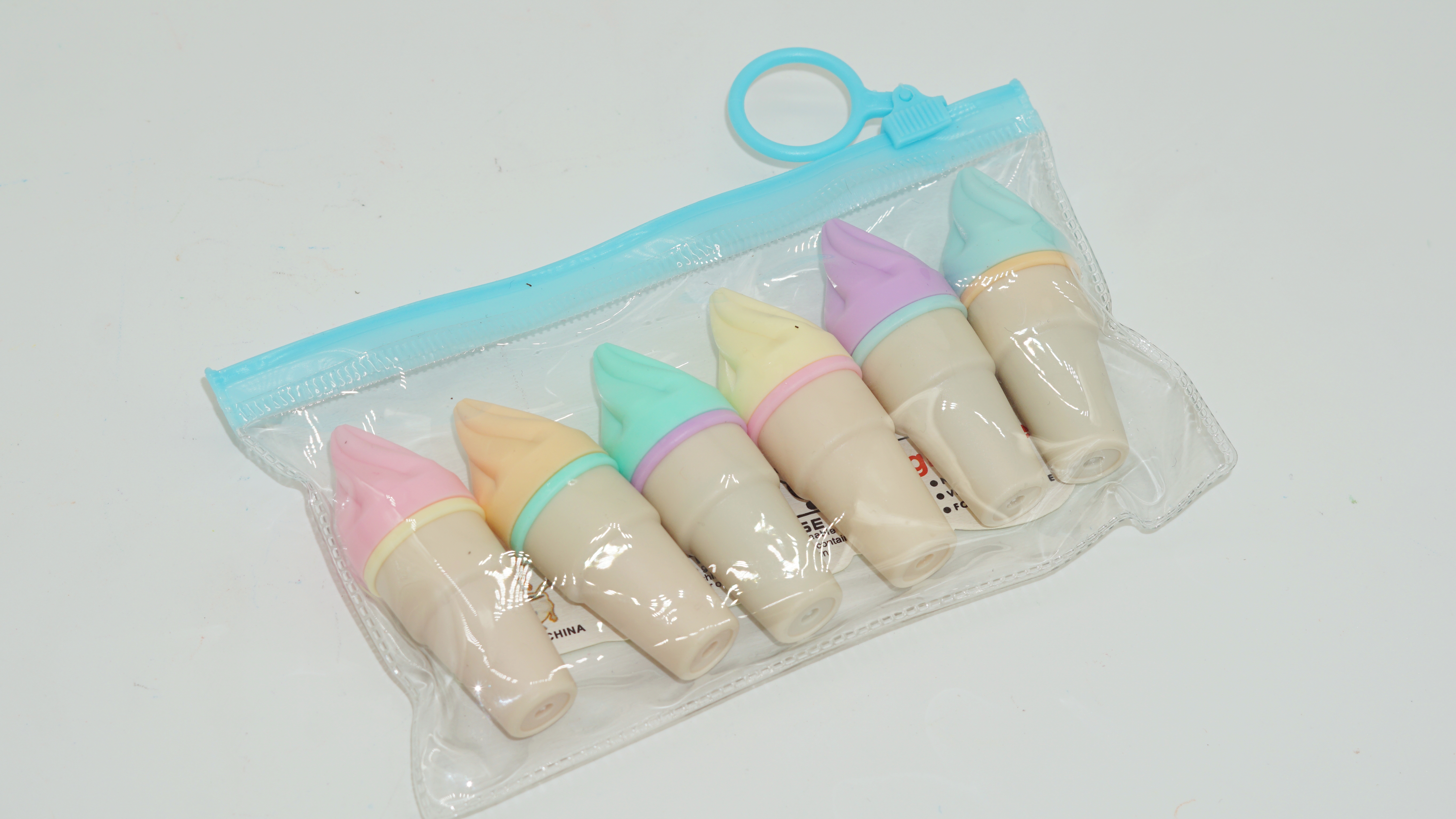 Customized Highlighter Markers Manufacturers Cute Mini Ice Cream Shape Stationery Gift Set 2