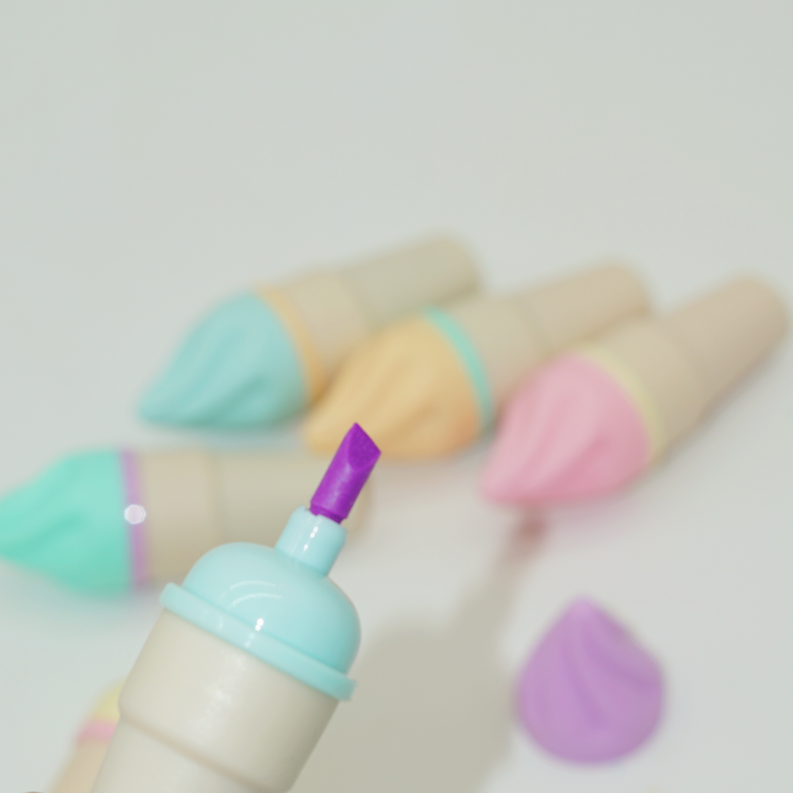 Customized Highlighter Markers Manufacturers Cute Mini Ice Cream Shape Stationery Gift Set 5