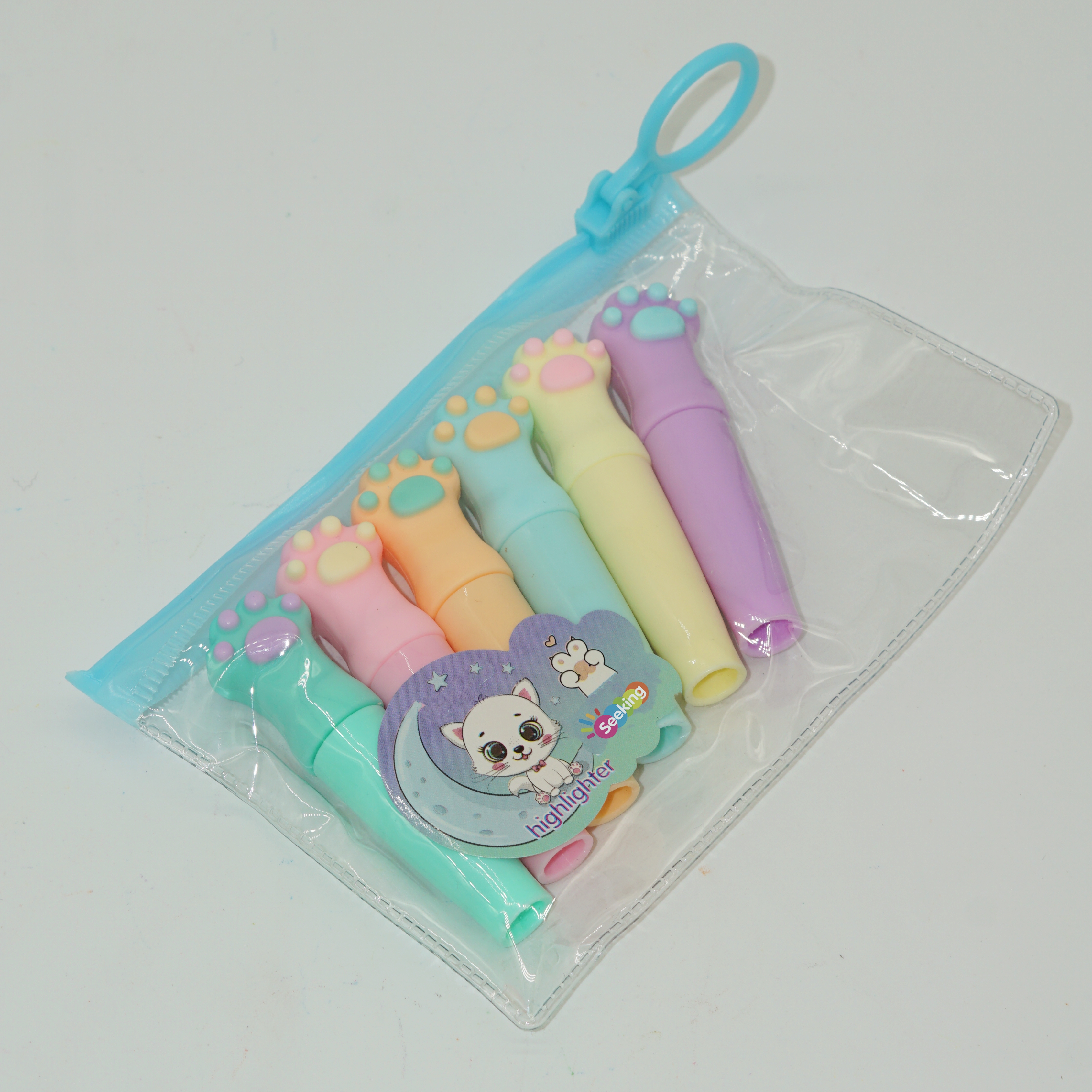 Manufacturer of Cute Styles Mini Highlighter Set Cat Dog Paw Shape for Children Gift Stationery 2